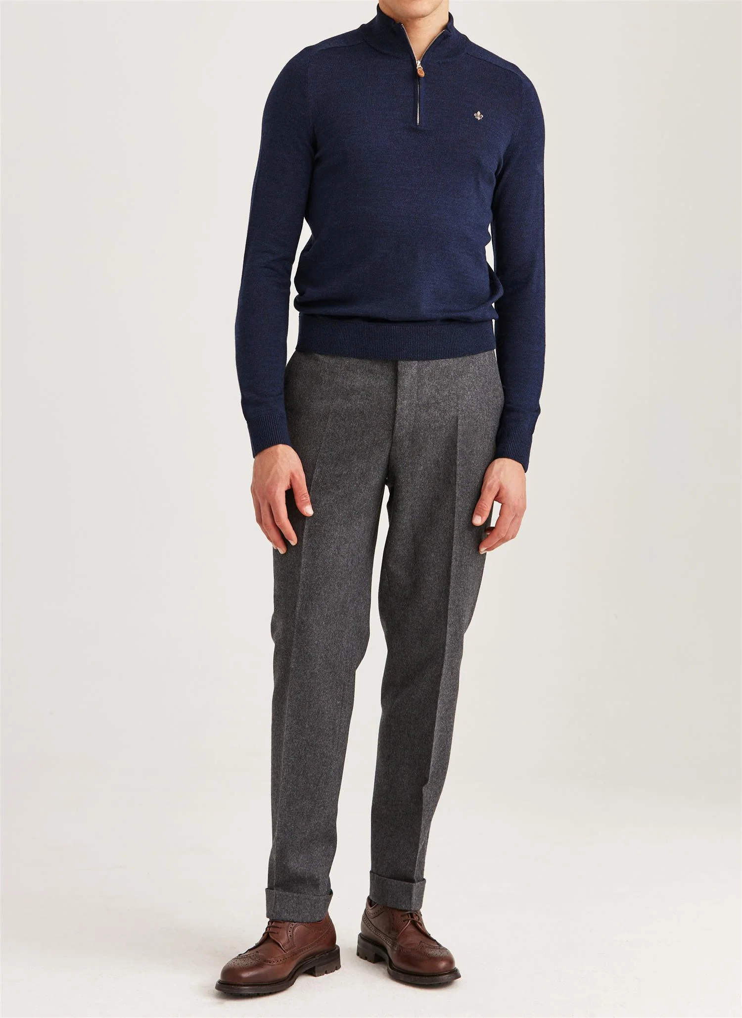 Merino John Zip Blue - Image 2