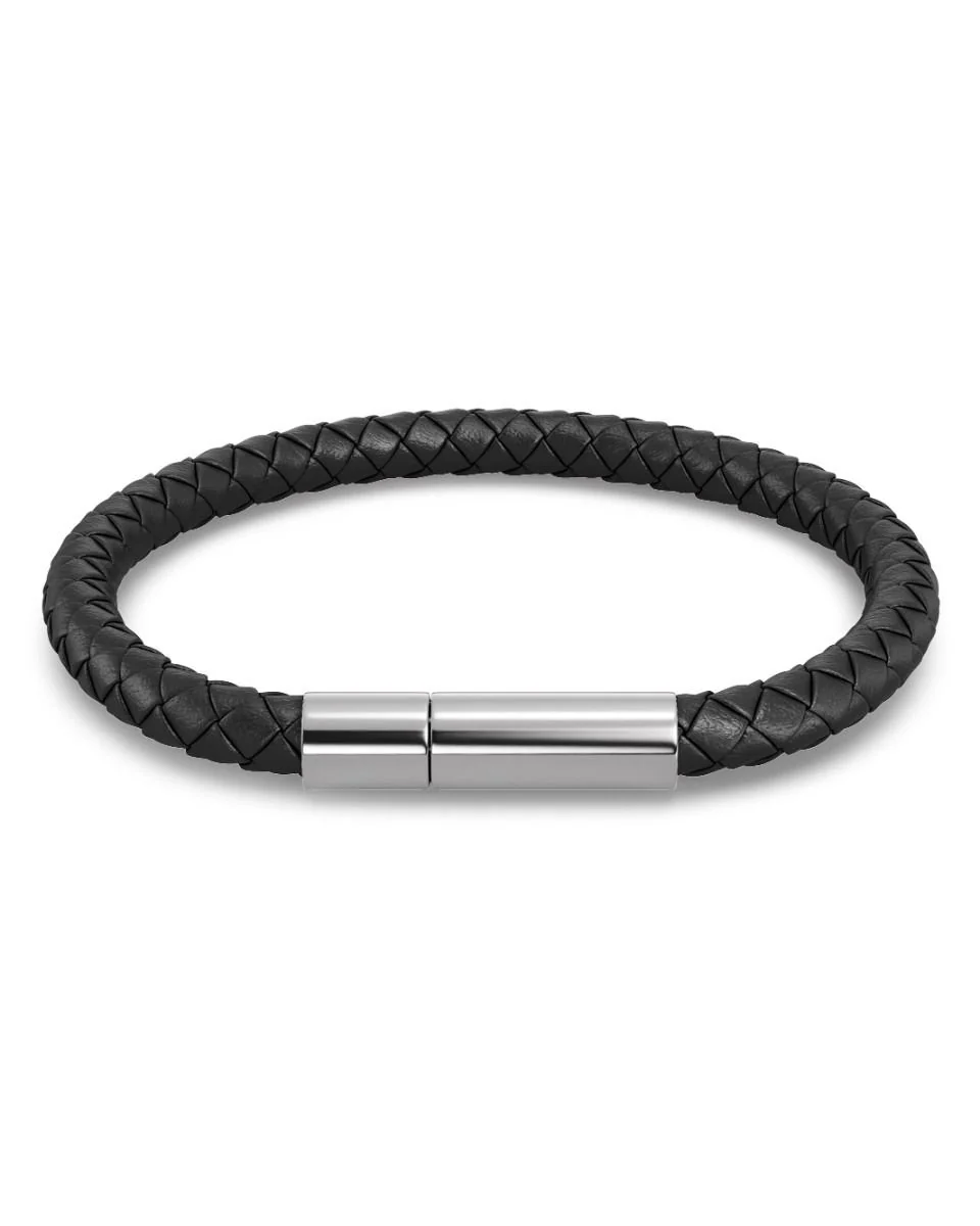 Franky Bracelet Leather Black Black