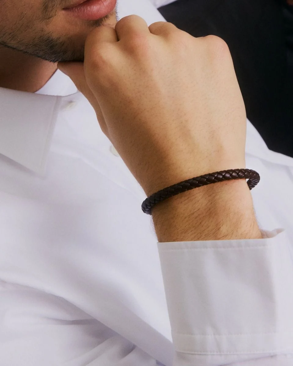 Franky Bracelet Leather Brown  Brown - Image 3