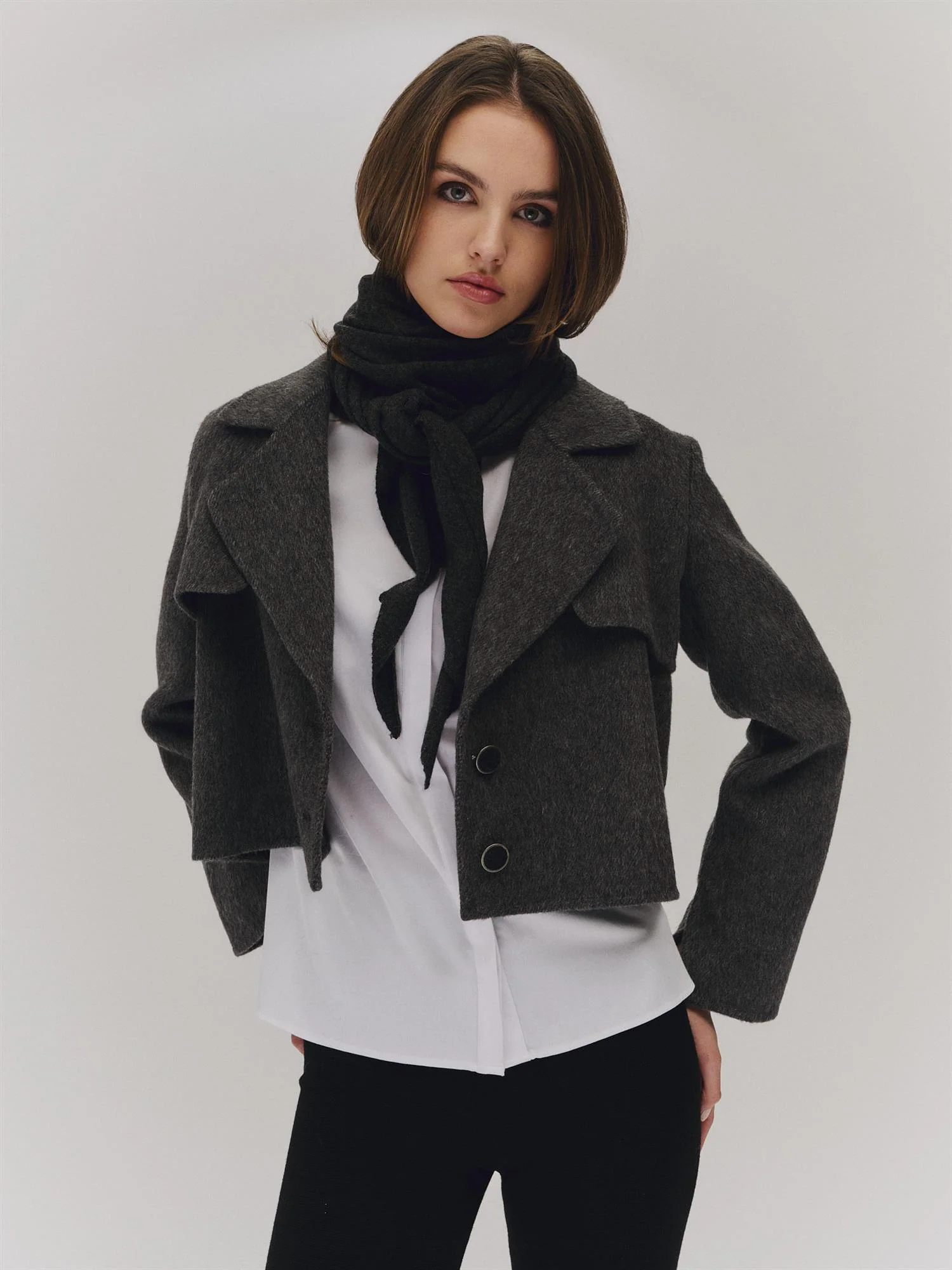 Ronja cashmere scarf Black
