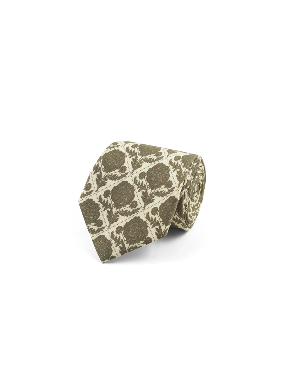 Tile Flower Tie  Chino Green - Image 2