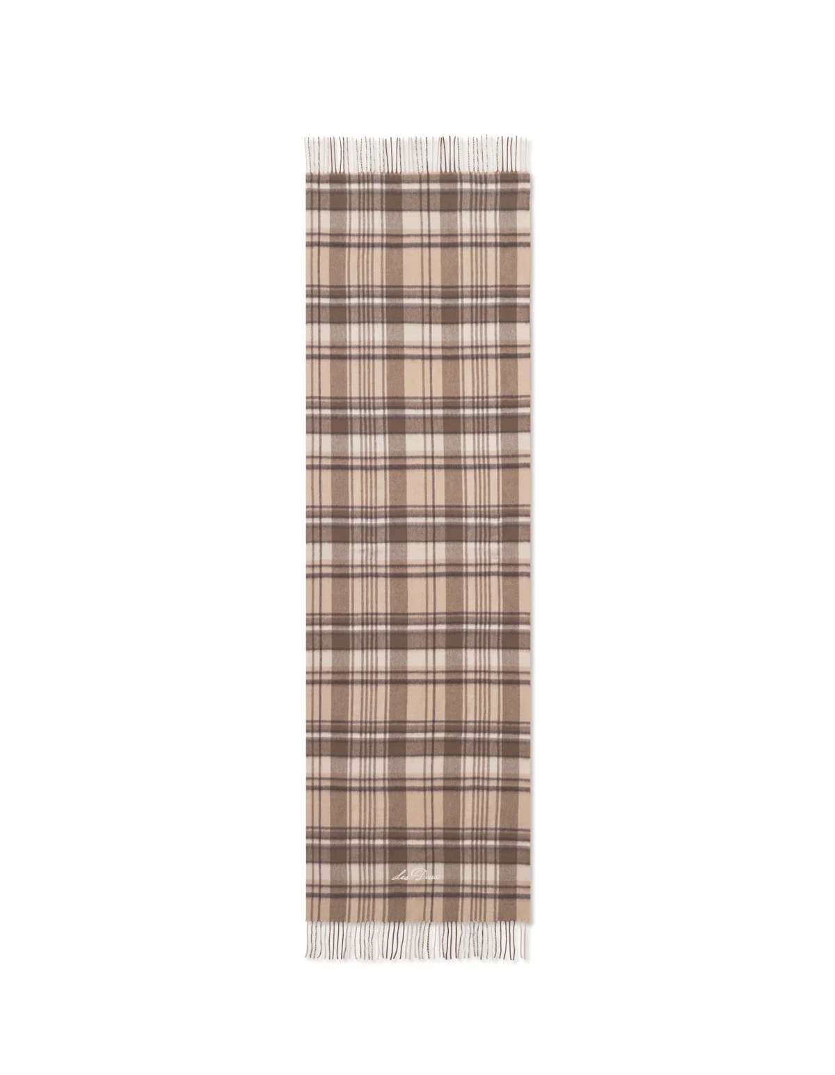 Les Deux Check Wool Scarf Irish Cream - Image 2
