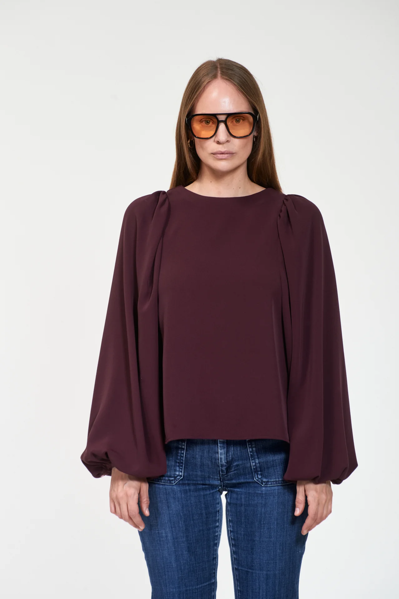 ASHI Crepe Dk Burgundy - Image 5