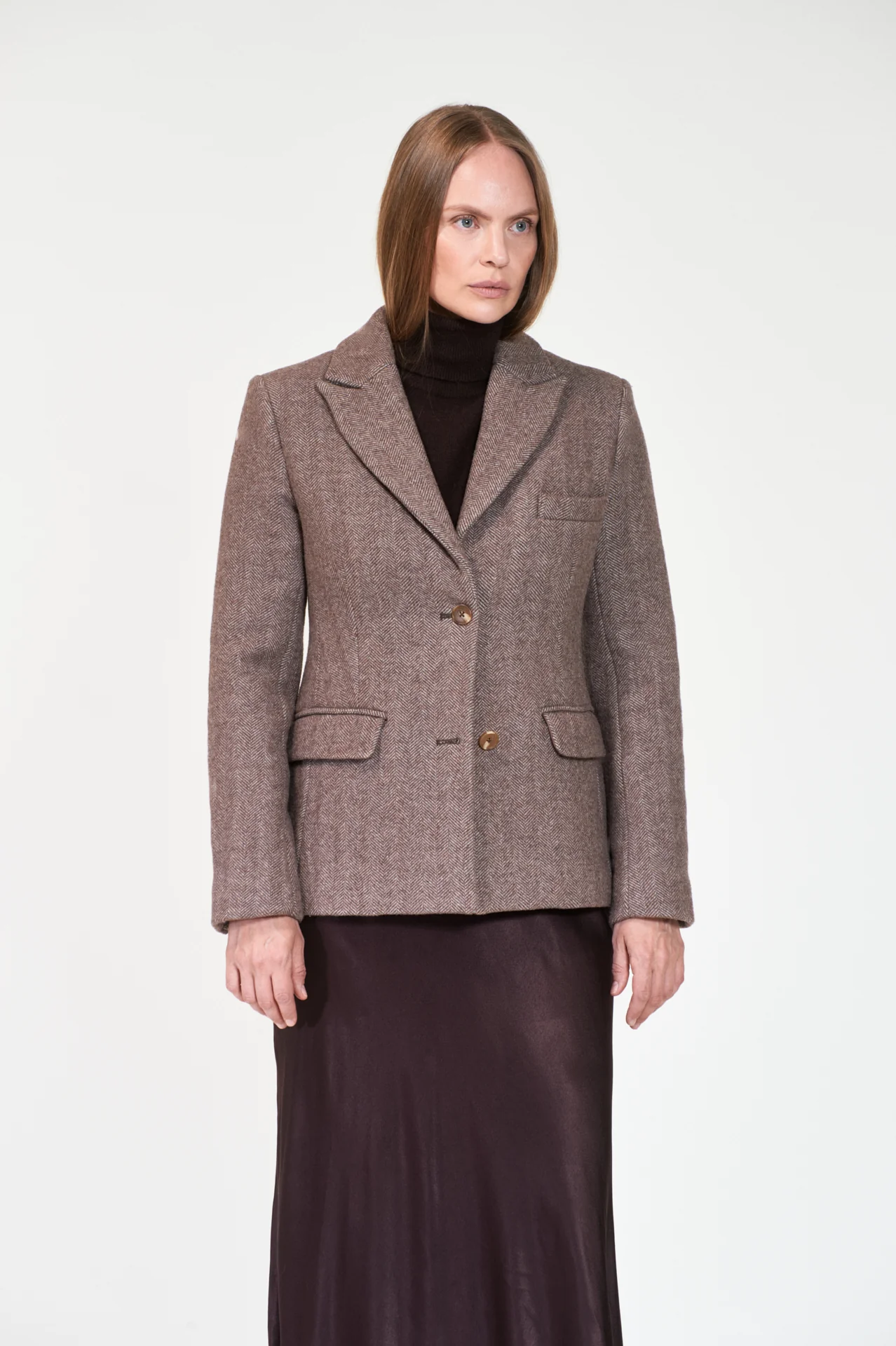 LEWIS Herringbone  Dk Brown - Image 3