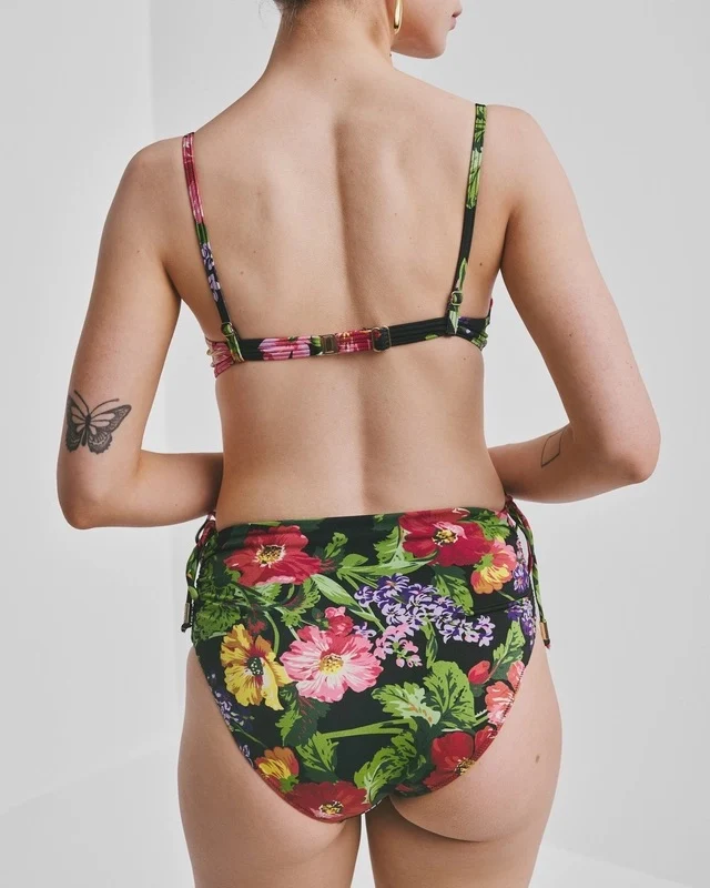 HIGH-WAISTED BIKINI BOTTOM  Midnight Bloom - Image 6