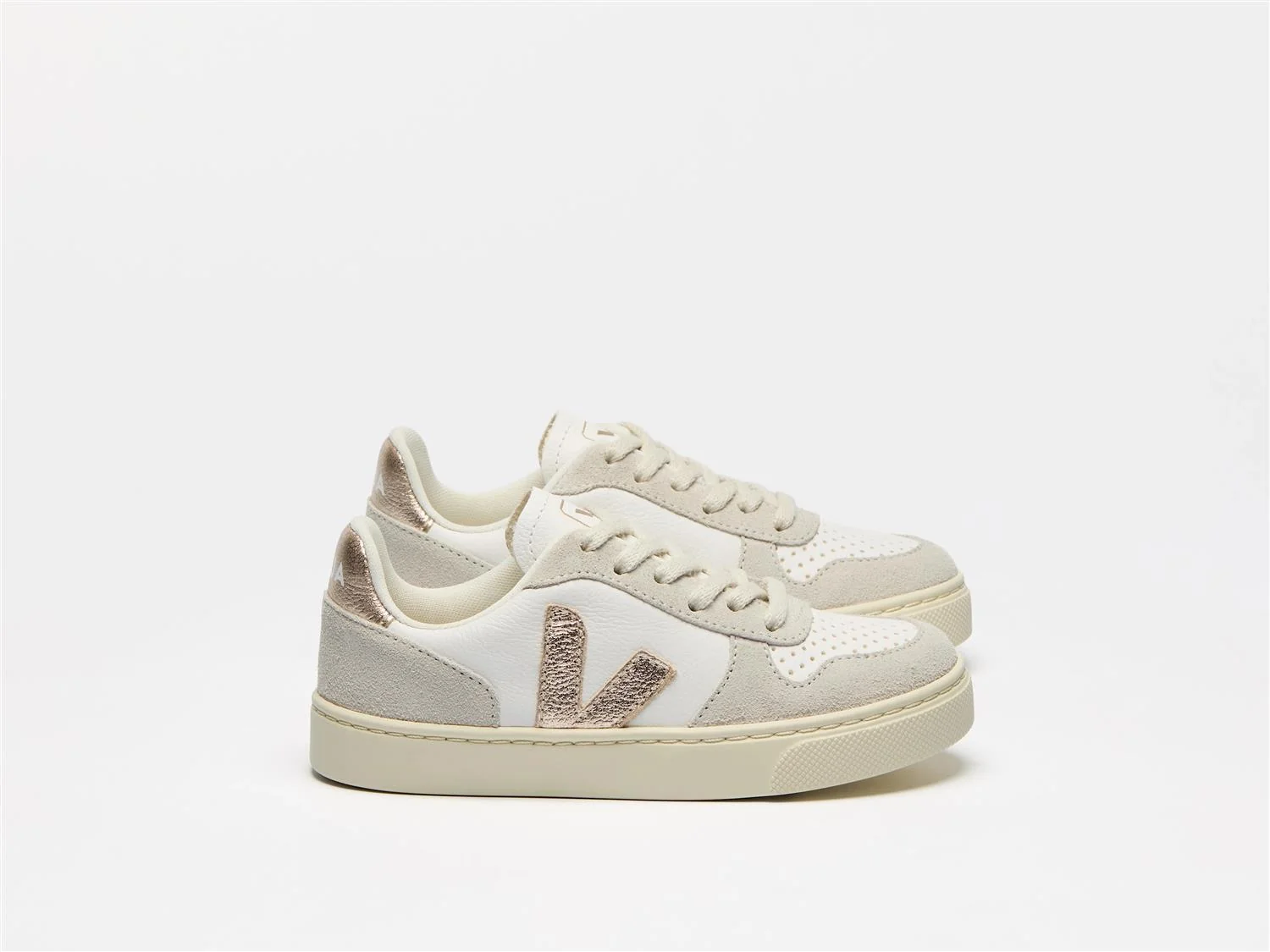 SMALL V-10 LACES LEATHER STR 36-39 Extra-White Platine Natural