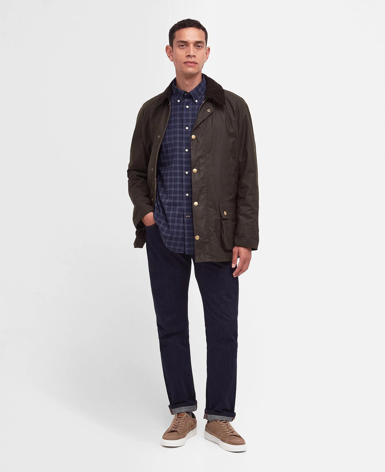 Ashby Wax Jacket  Olive - Image 3