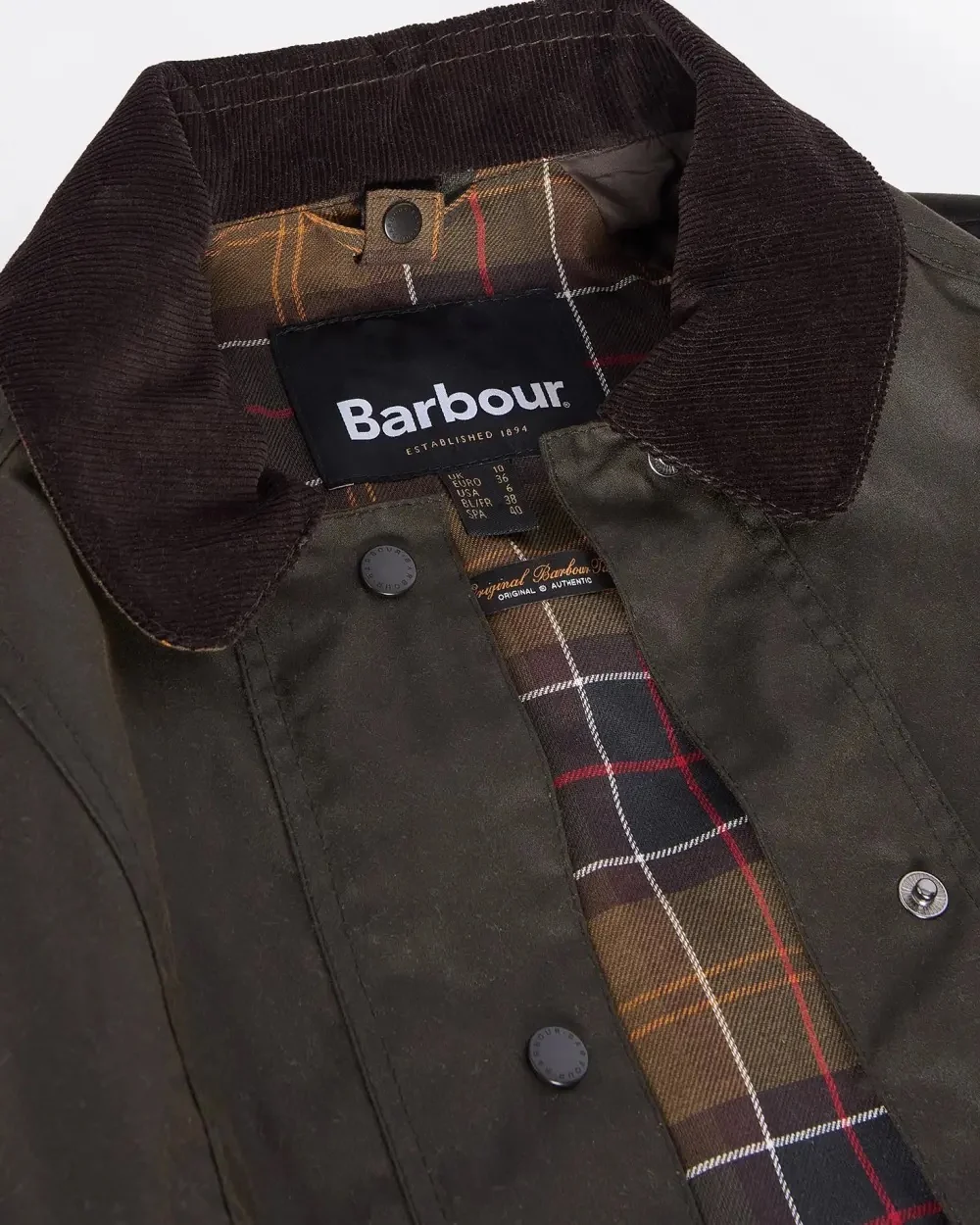 Beadnell Wax Jacket Olive - Image 3