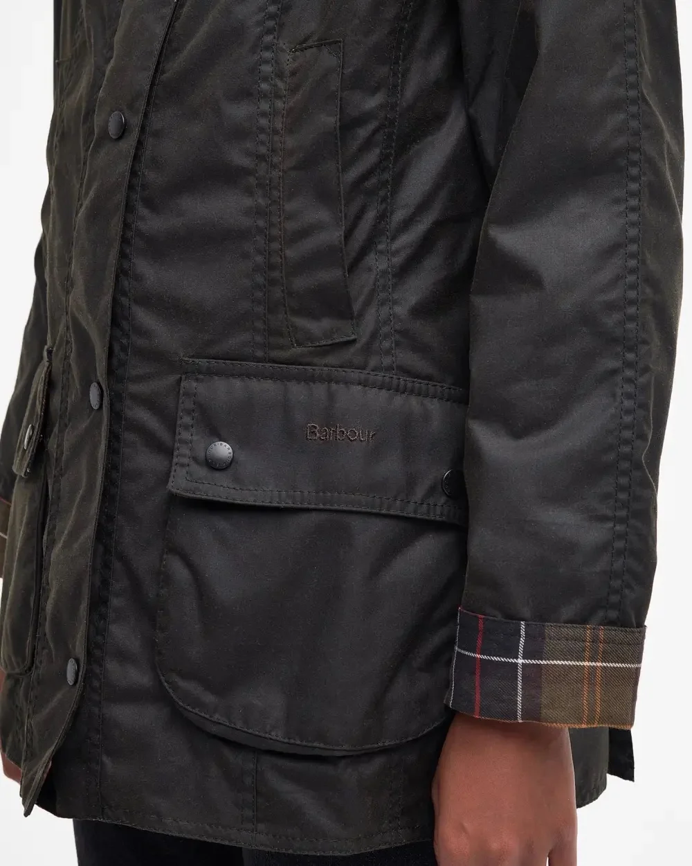 Beadnell Wax Jacket Olive - Image 5