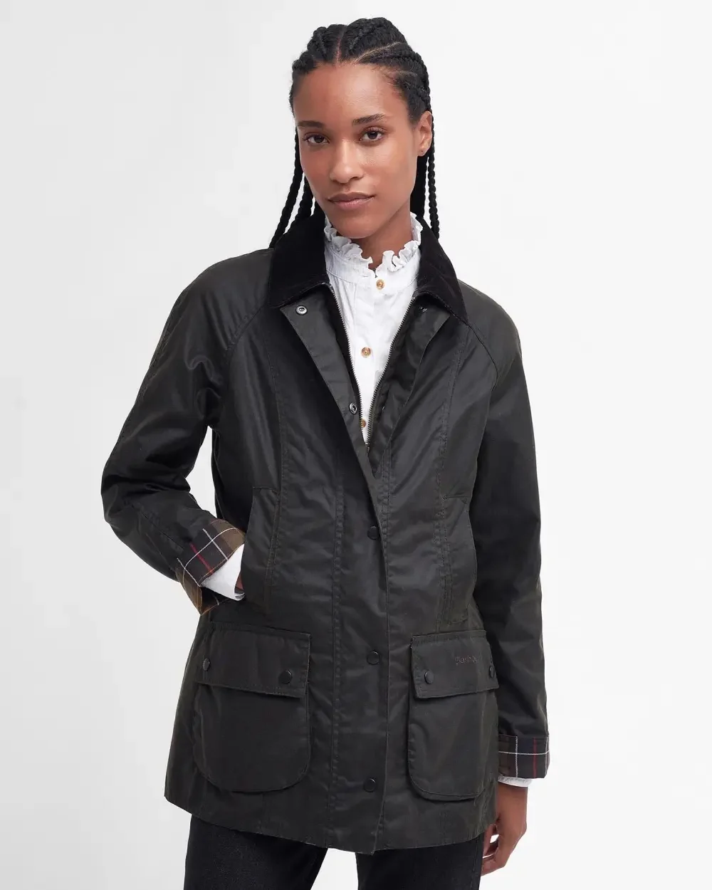Beadnell Wax Jacket Olive - Image 8