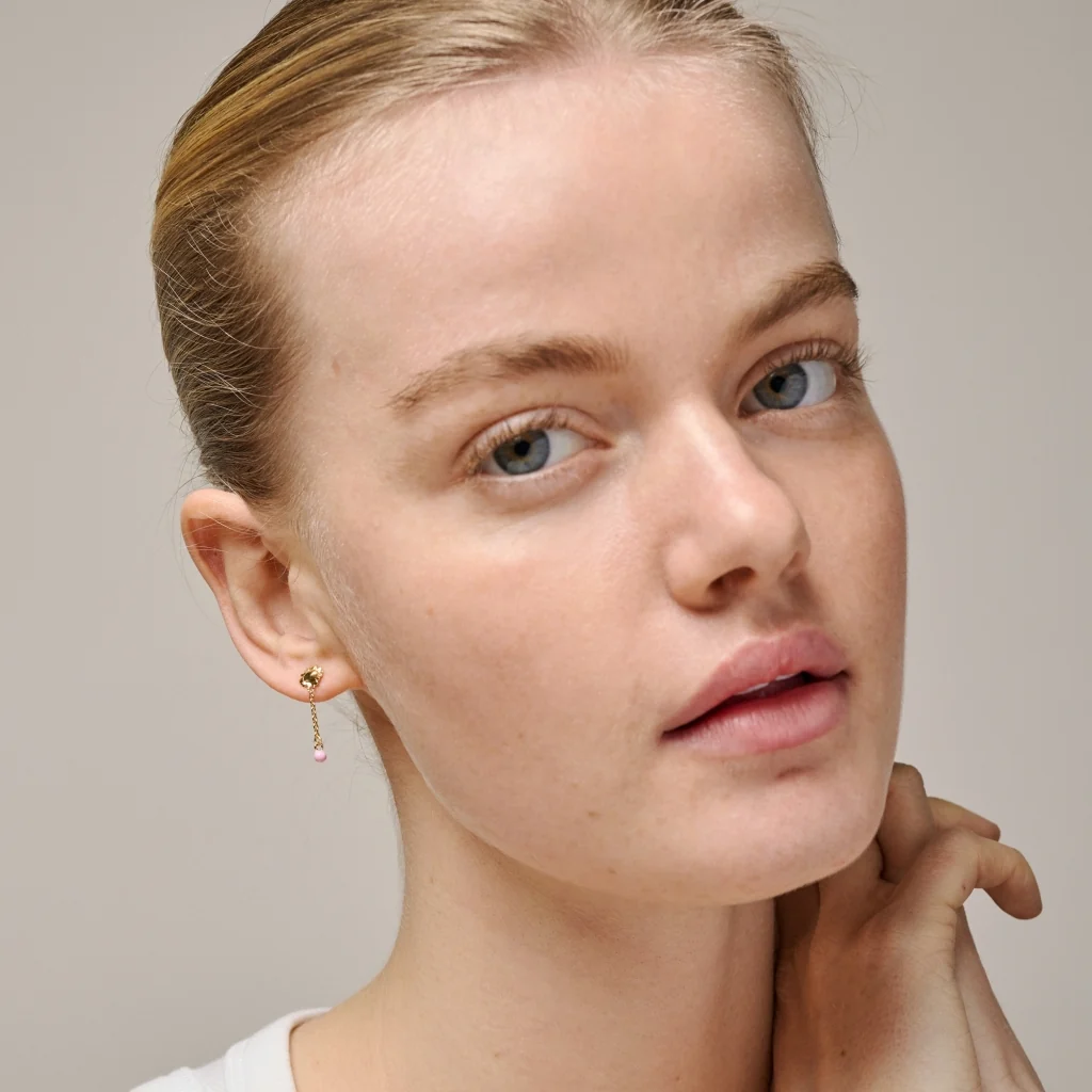 Earrings, Sunshine Drop Pink - Image 2