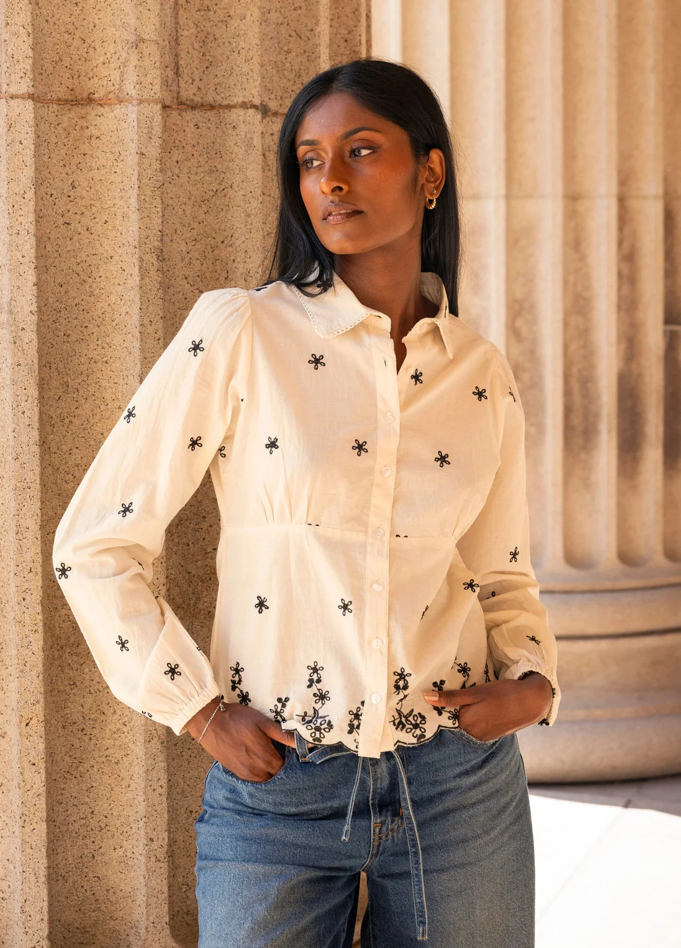 Live Blouse Buttercream Embroidery - Image 3