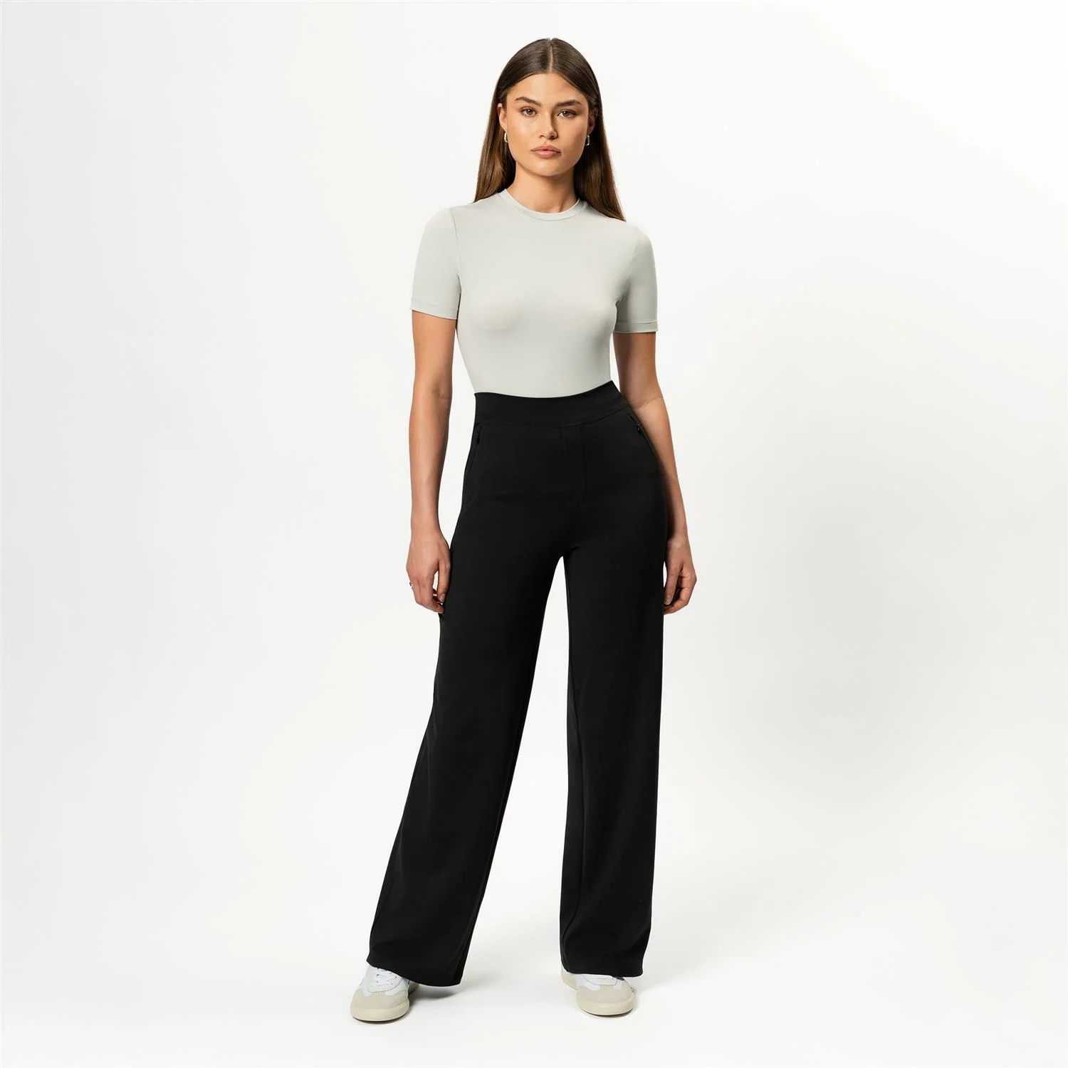 Asana Relaxed Straight Pant 32"L Black - Image 2