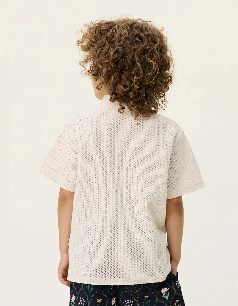 Axel SS Shirt KIDS Light Ivory - Image 4