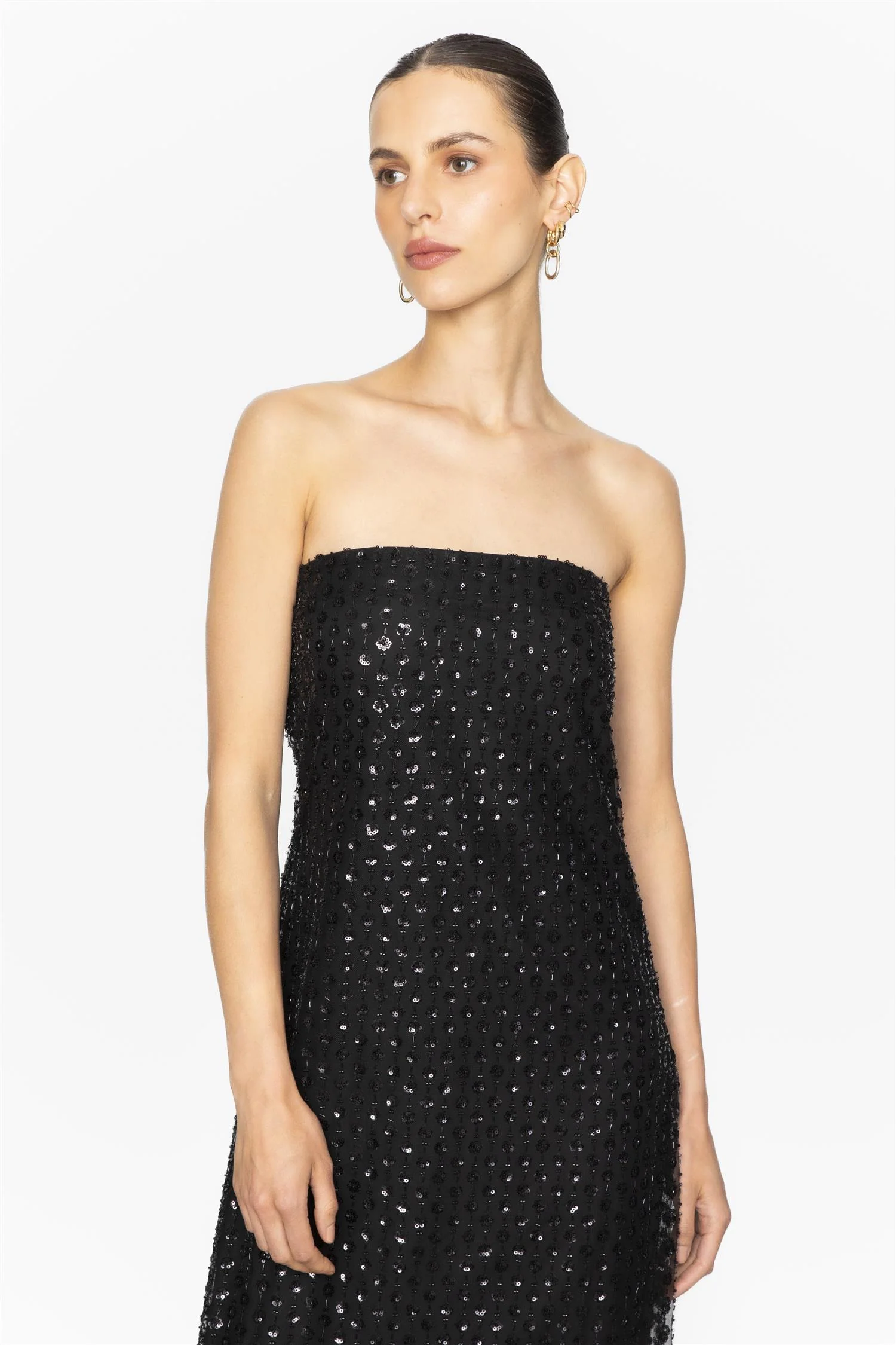 Giovanna Beaded Dress Black - Image 5