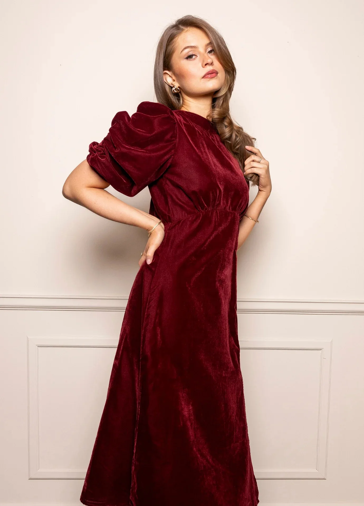 Dakota Dress Velvet Bordeaux  Velvet Bordeaux - Image 4