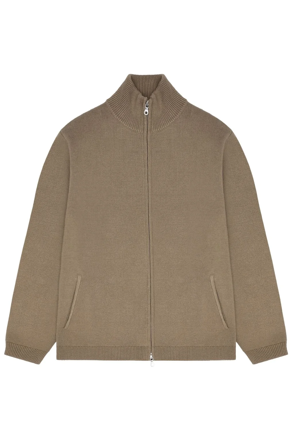 Zipper Knit Cardigan  Moss