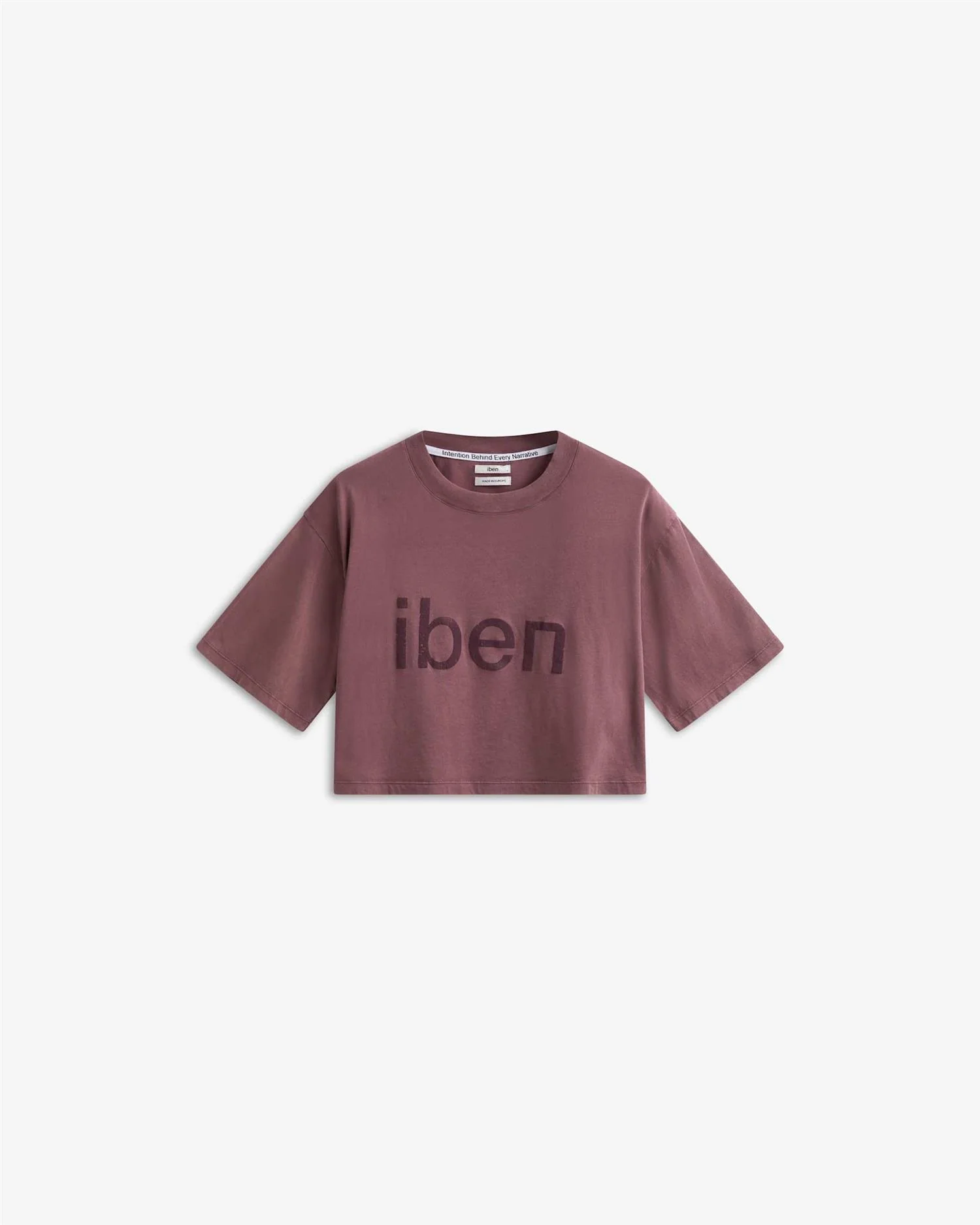 ROCKY CROPPED TEE  Washed Burgundy - Image 2