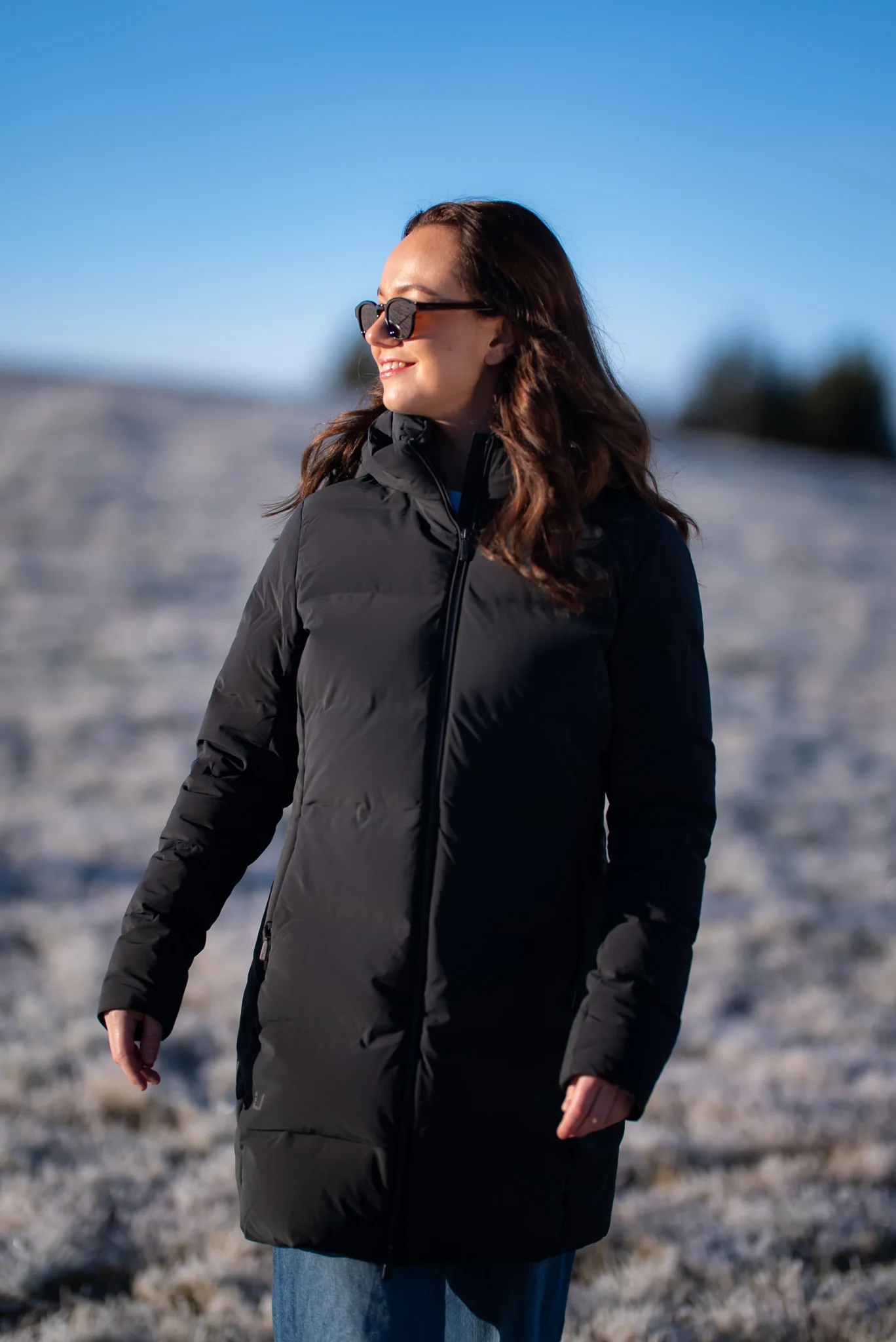 W Enigma Parka Down Collar  Black - Image 2