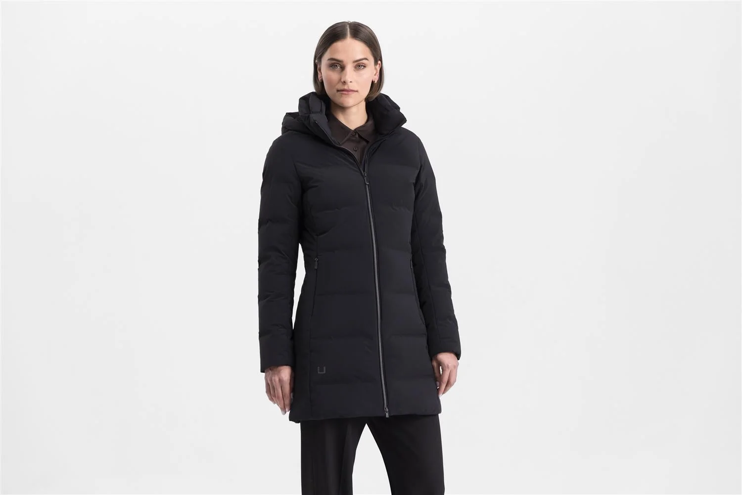 W Enigma Parka Down Collar  Black - Image 7