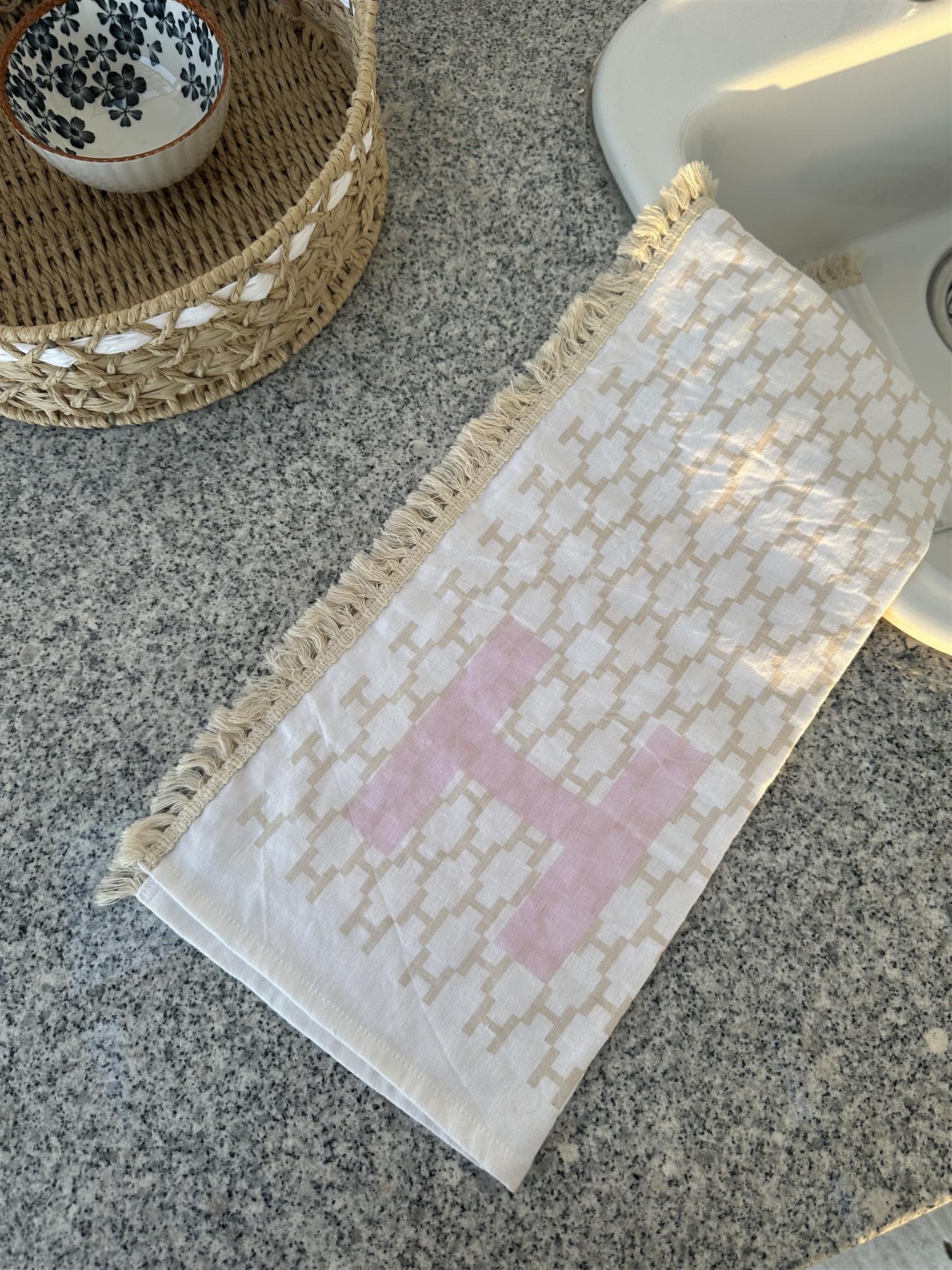 LINEN TOWEL White Alyssum - Image 3