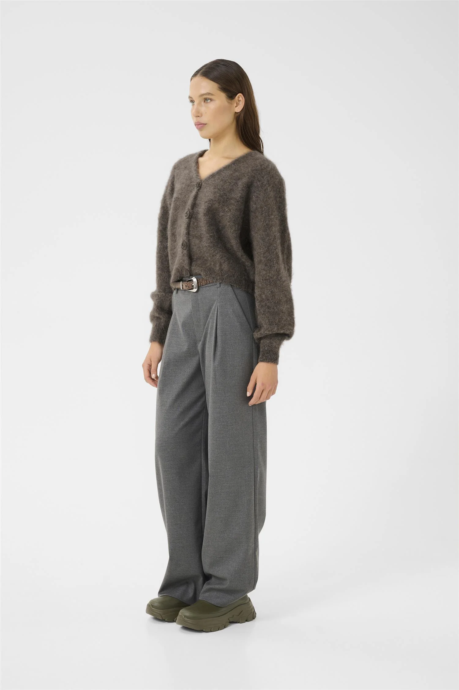 debbie cardigan Chestnut Melange - Image 5