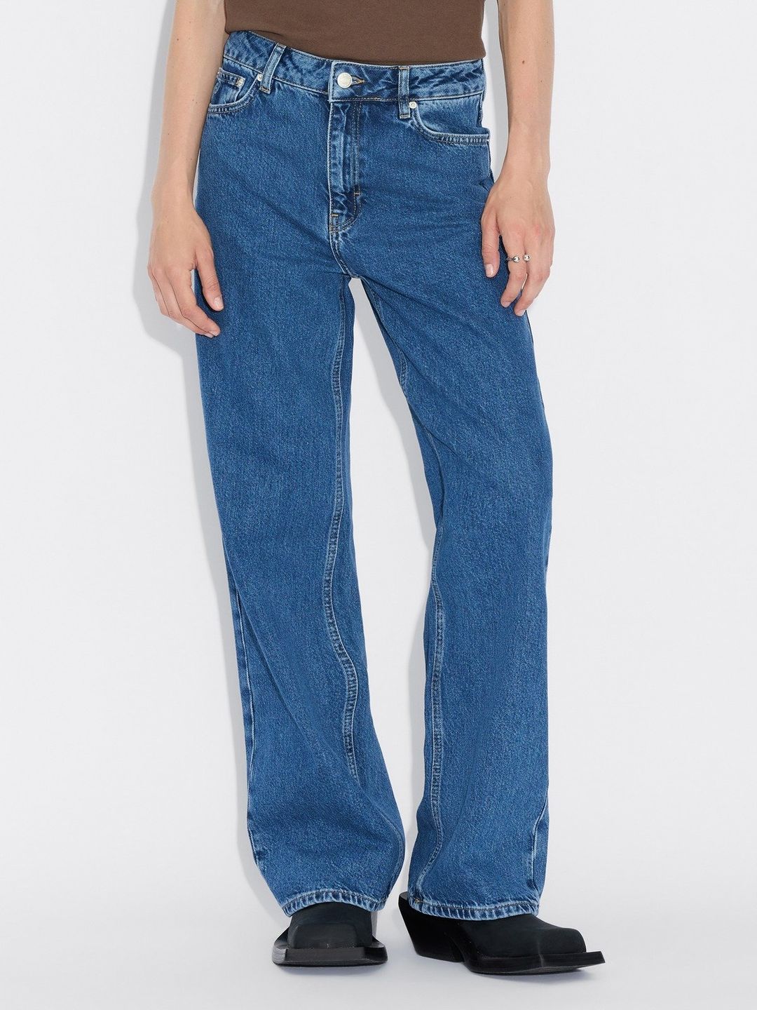 W Wide Jeans Mid Blue