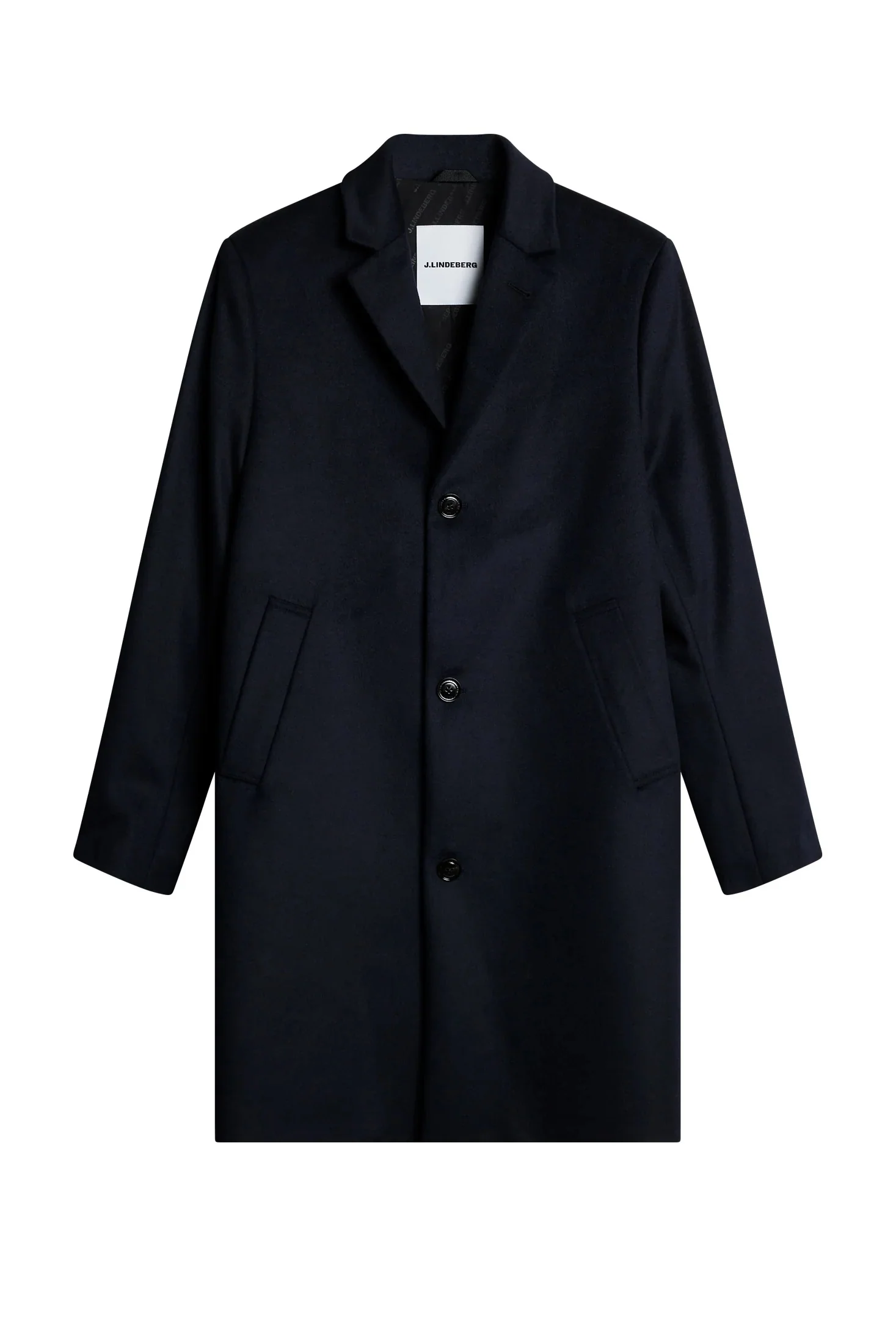 August Melton Cashmere Coat Navy - Image 2
