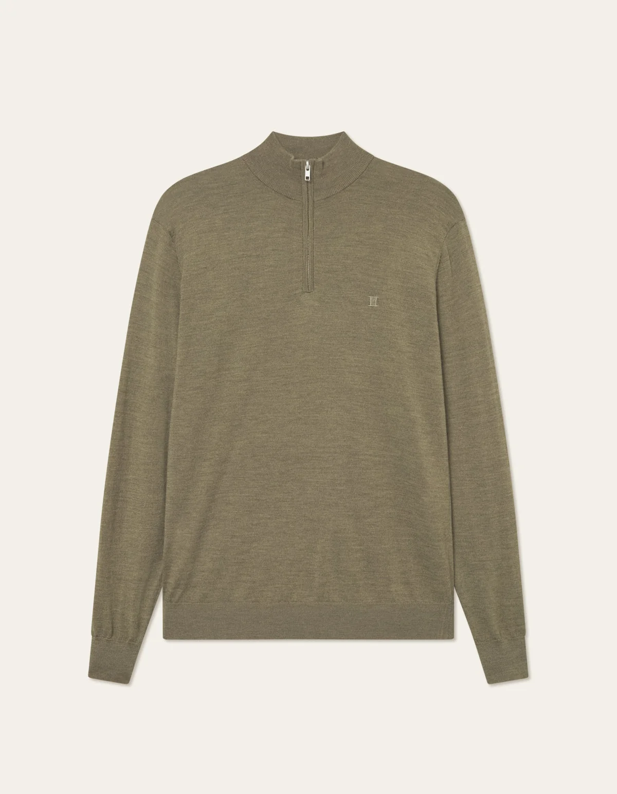 Grayson Half-Zip Merino knit  Olive Green - Image 4