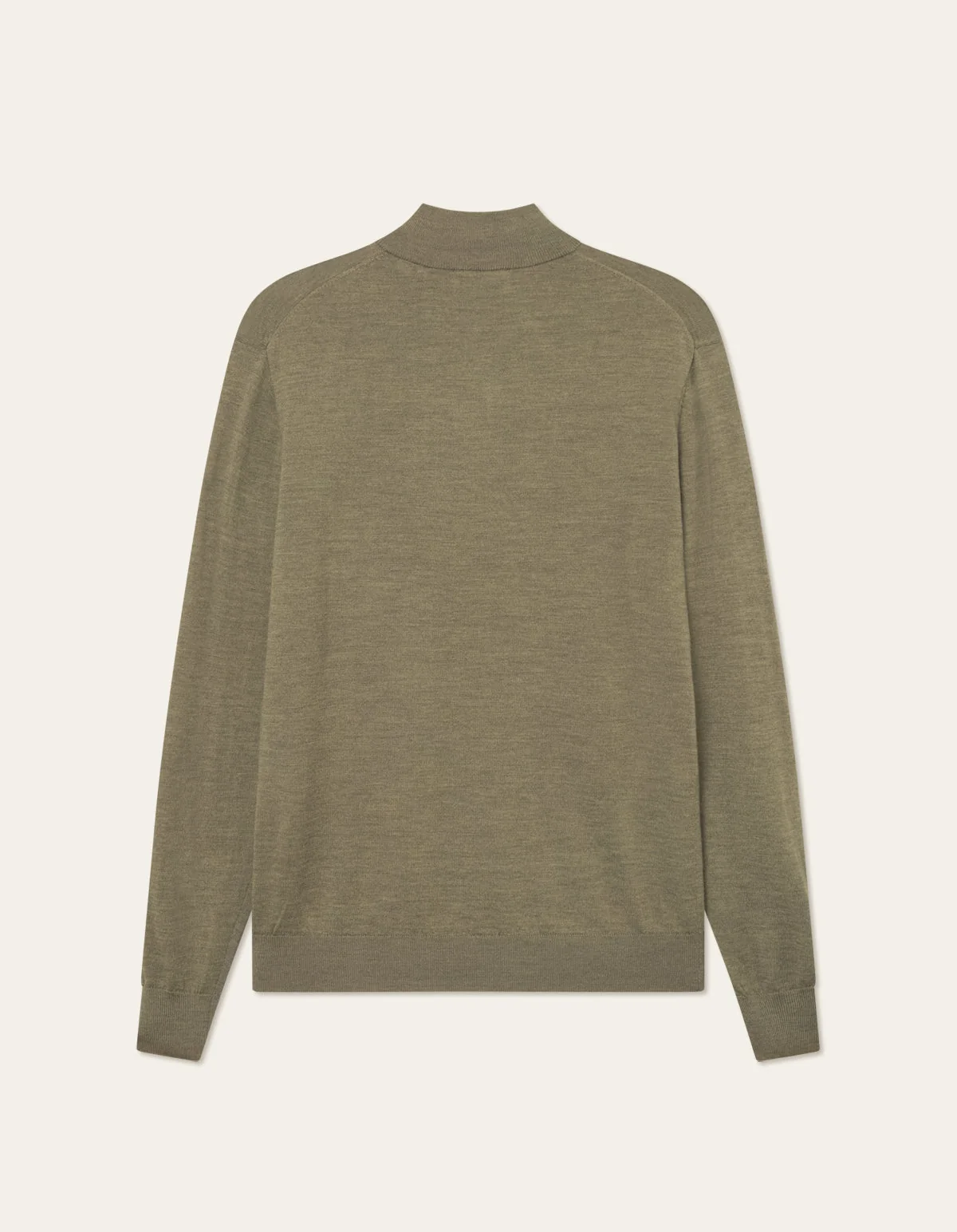 Grayson Half-Zip Merino knit  Olive Green - Image 5