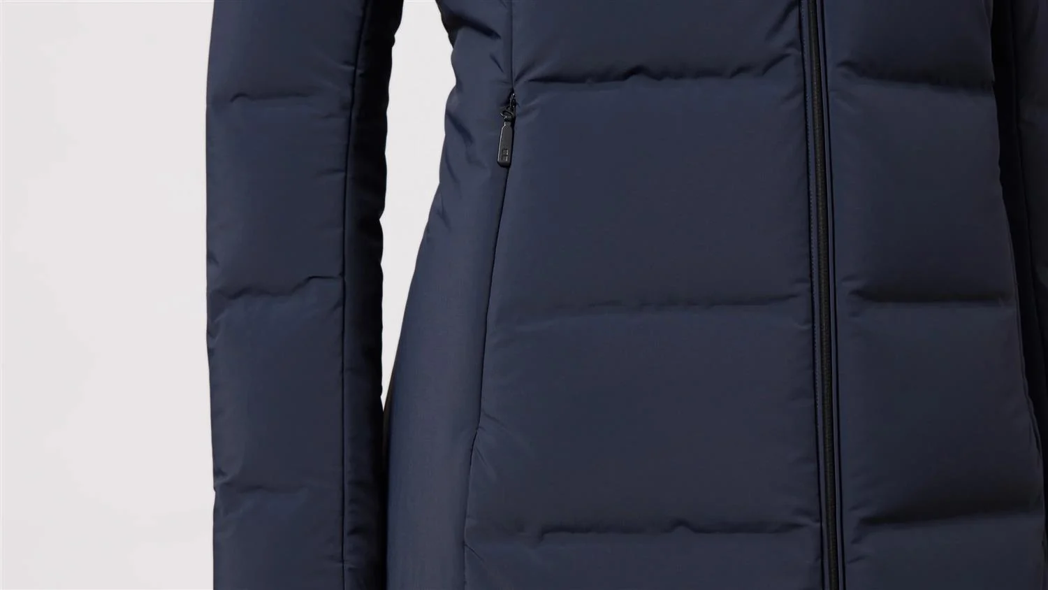 W Enigma Parka Down Collar  Navy - Image 3