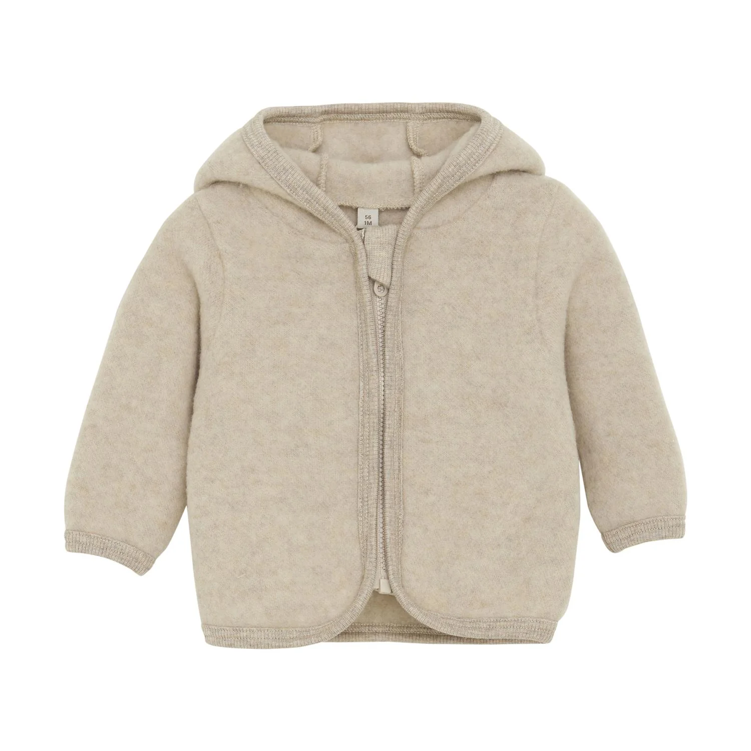 Jacket Ears Wool Fleece Camel Melange