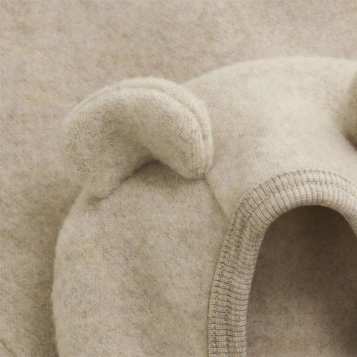 Jacket Ears Wool Fleece Camel Melange - Image 2
