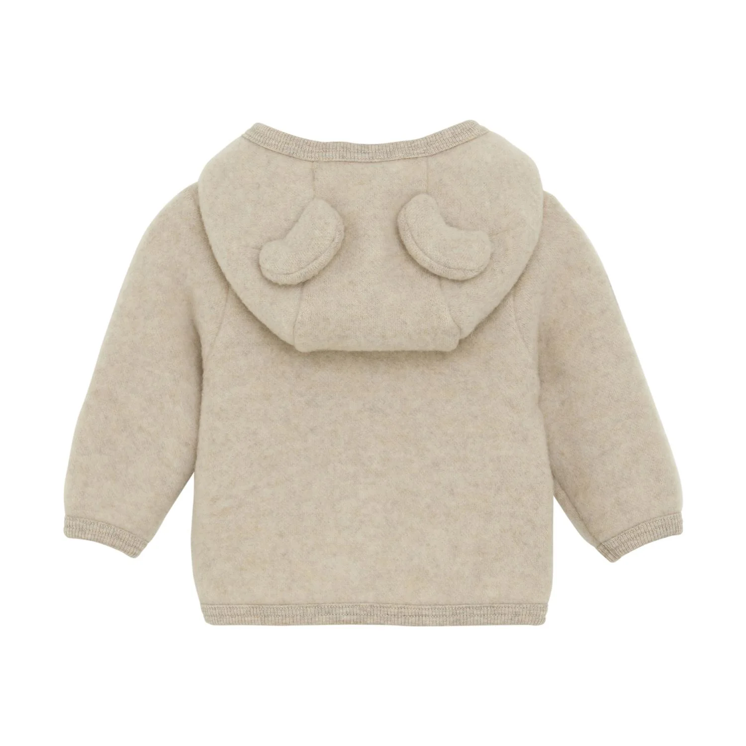 Jacket Ears Wool Fleece Camel Melange - Image 3