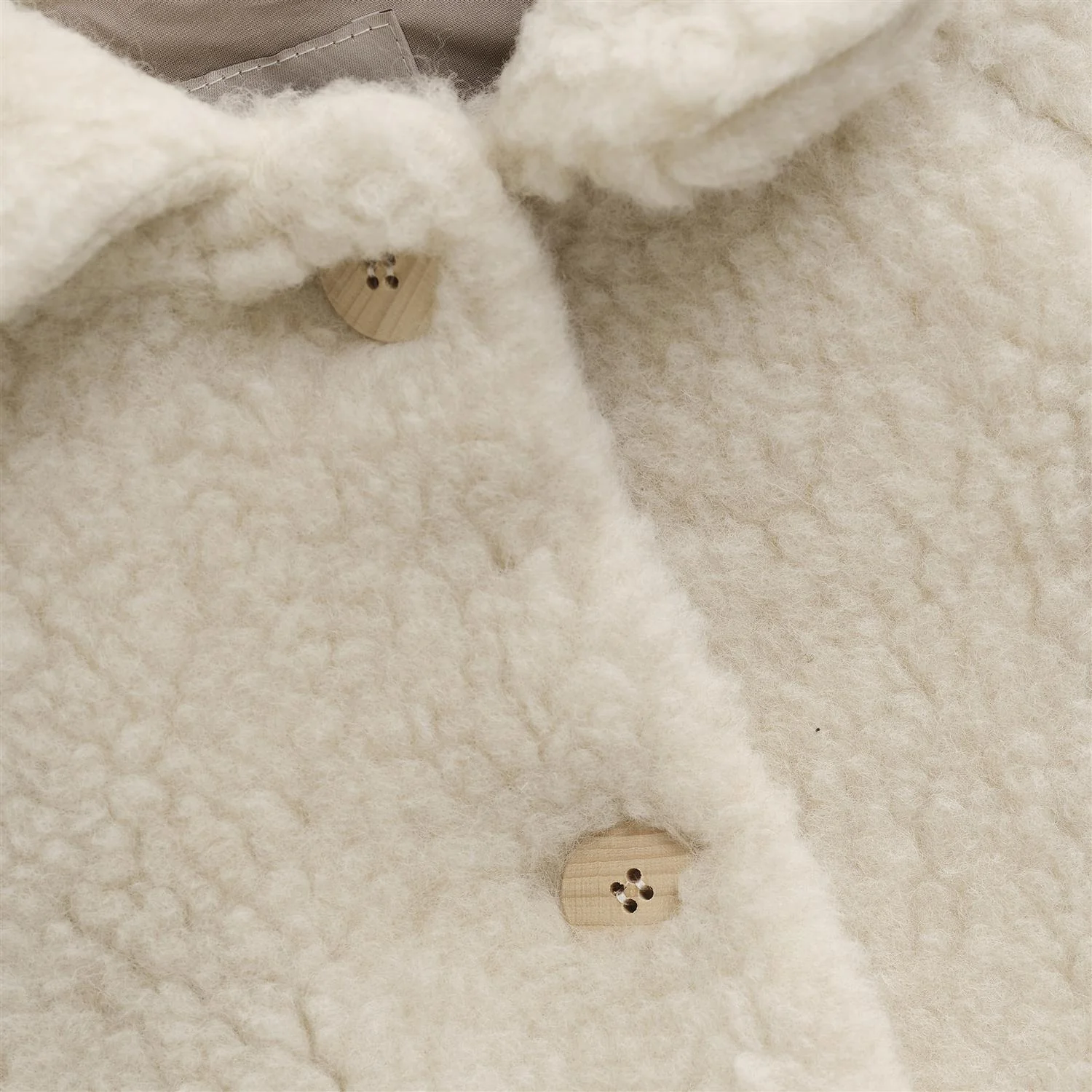 Coat Wool Teddy w. Lining Cement - Image 2