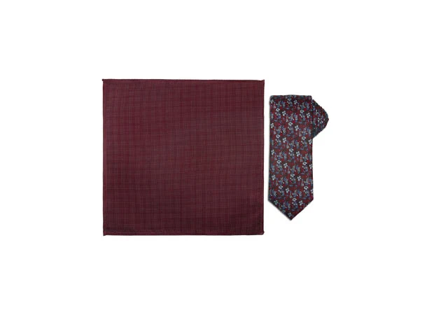 Santi silkeslips+lommetørkle Mønstert - Image 2