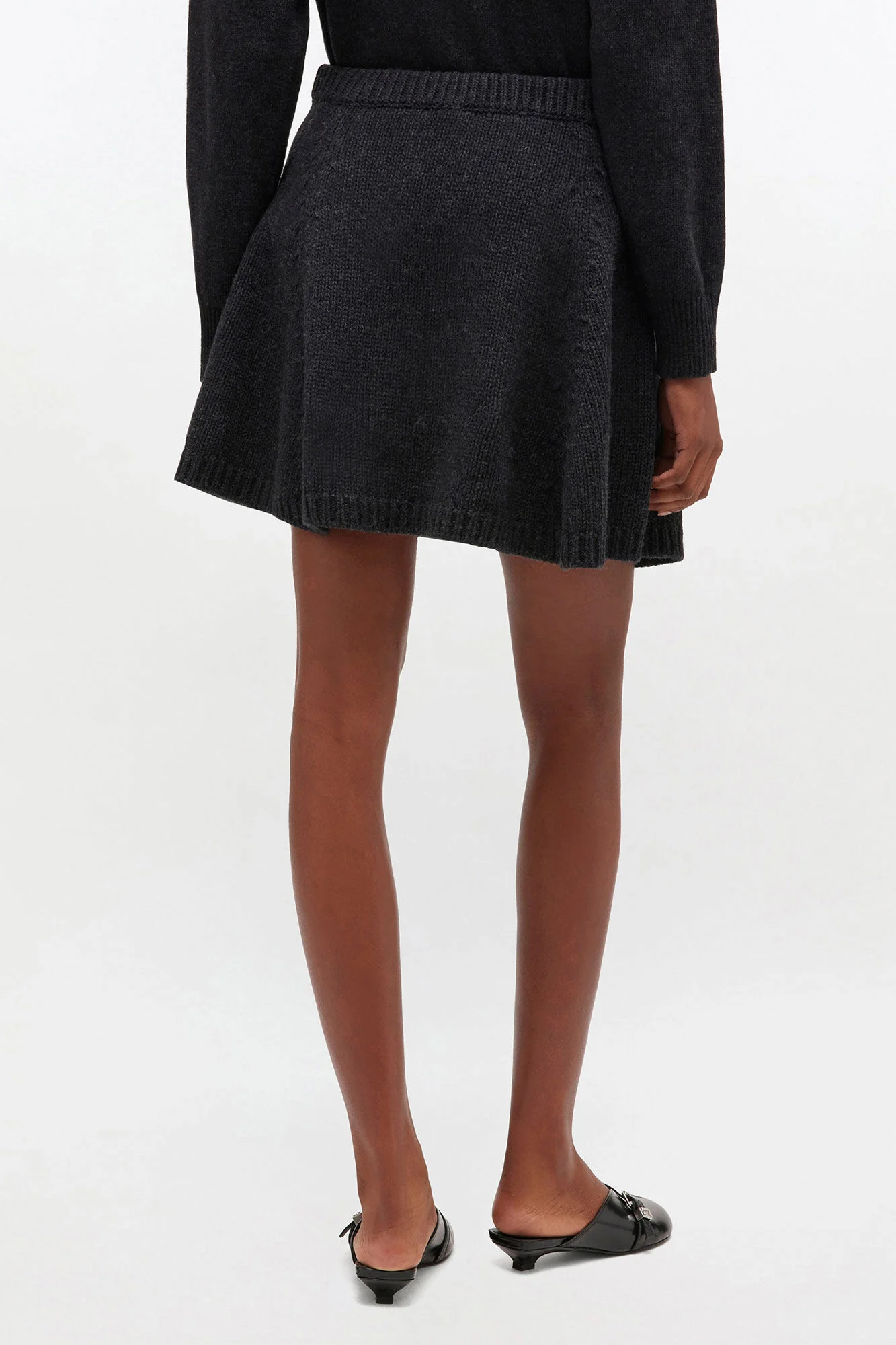 CHUNKY WOOL MIX MINI SKIRT Phantom - Image 4