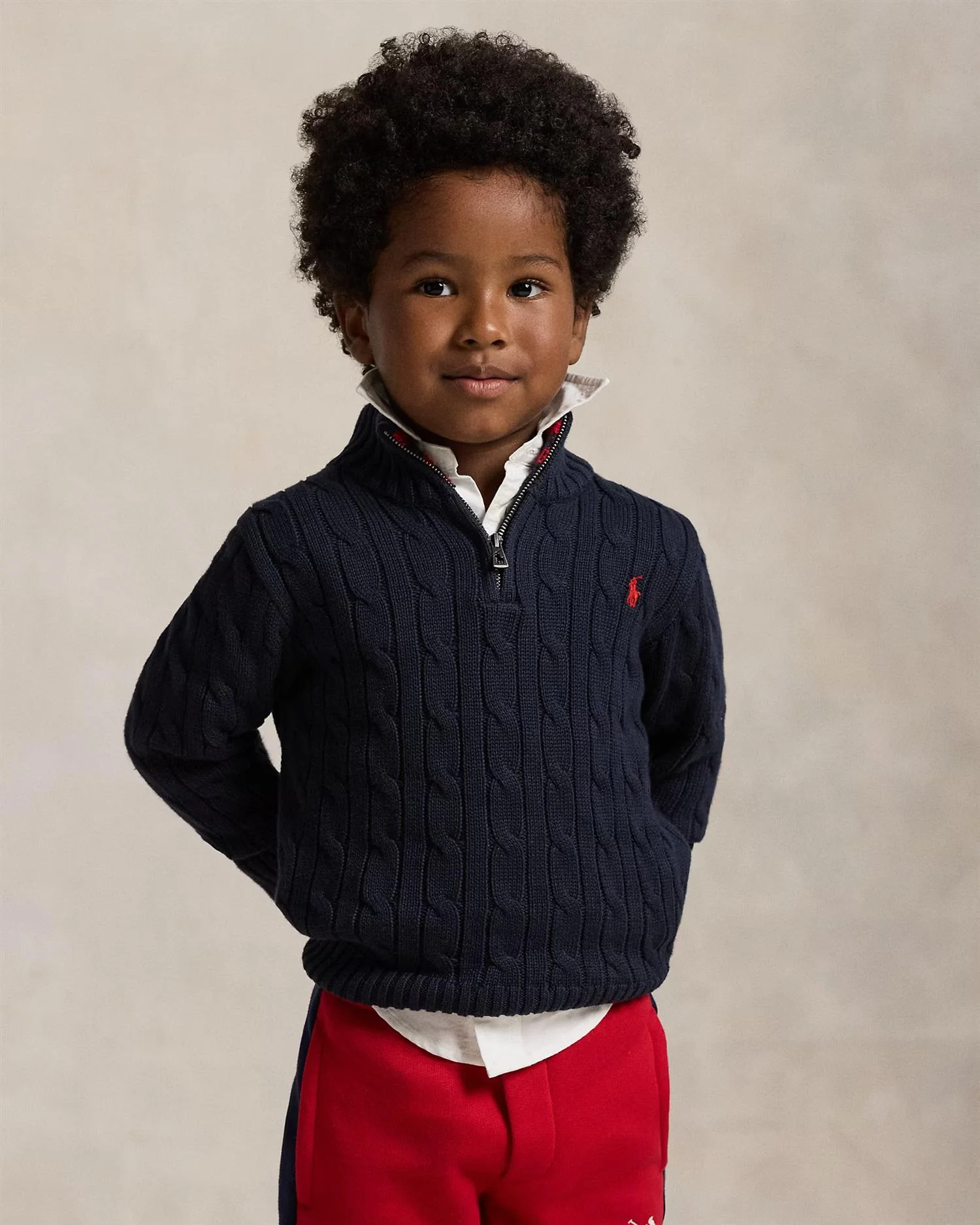 LS HZ-SWEATER-PULLOVER  Navy - Image 2