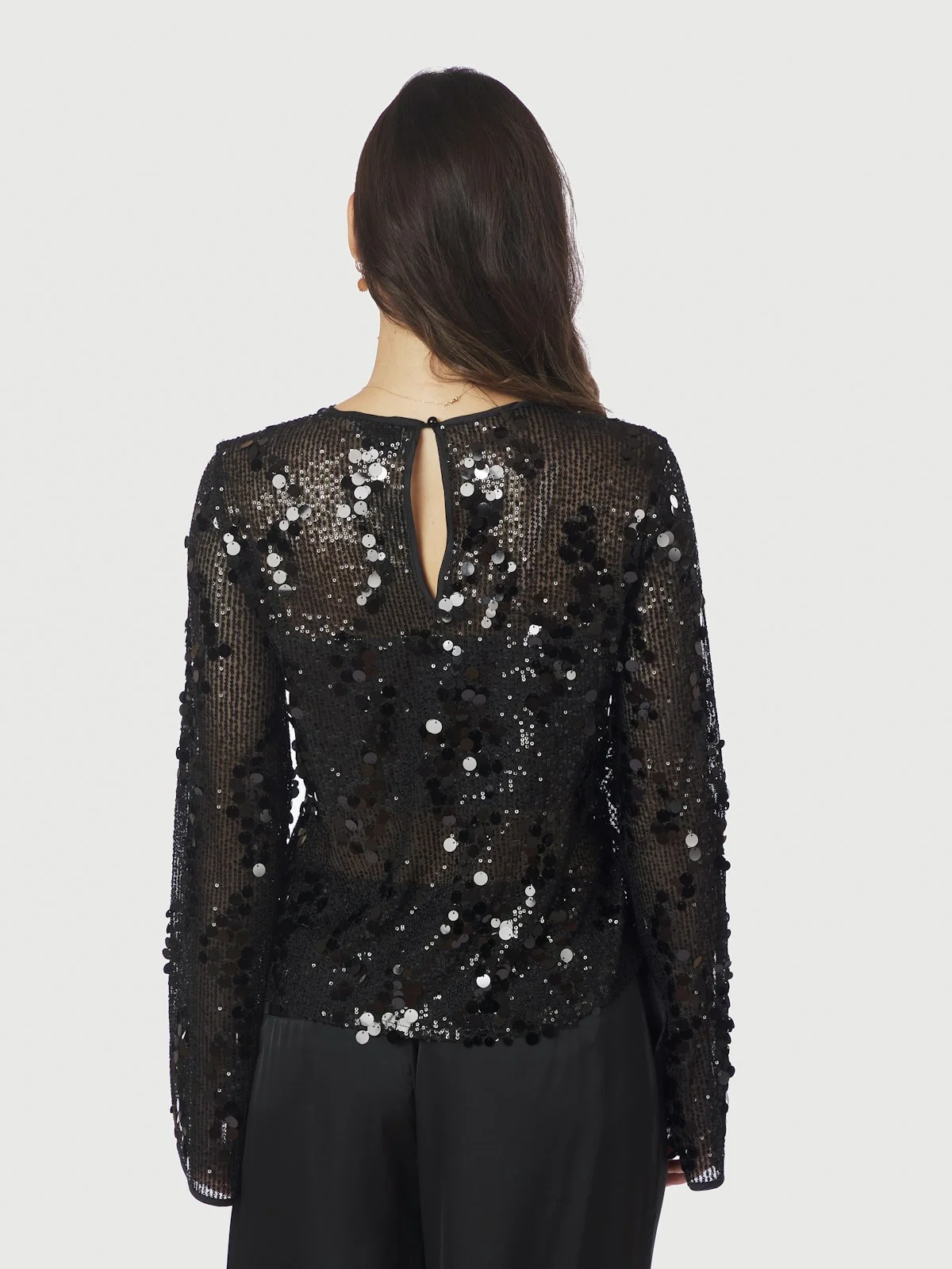 Blake Sequins Blouse  Black - Image 4