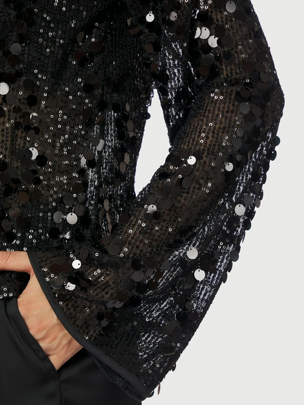 Blake Sequins Blouse  Black - Image 6