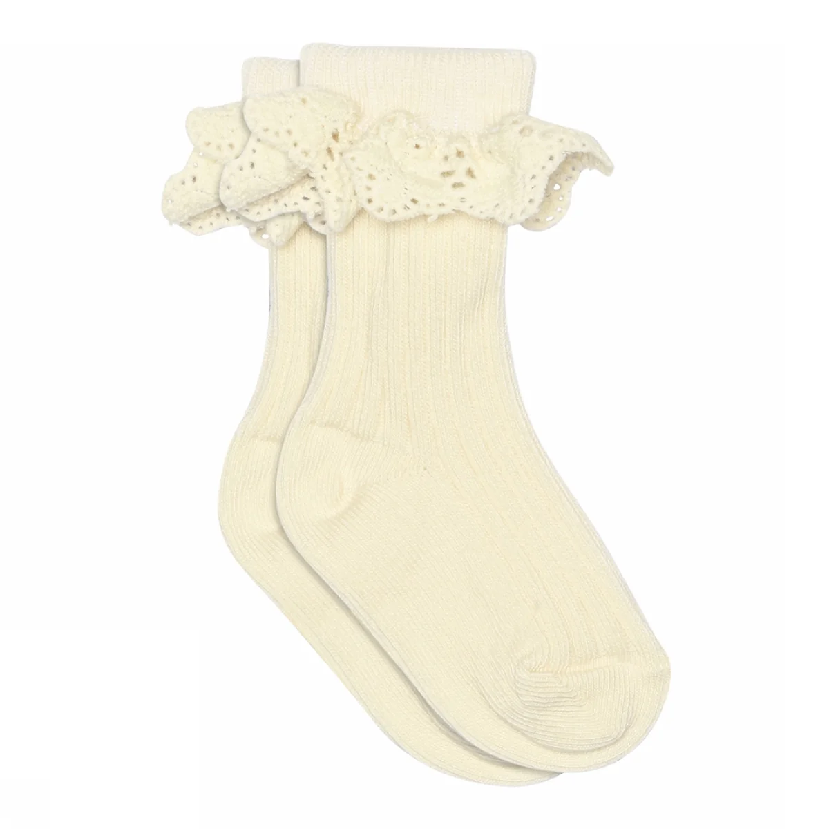 Lisa socks - lace Cream