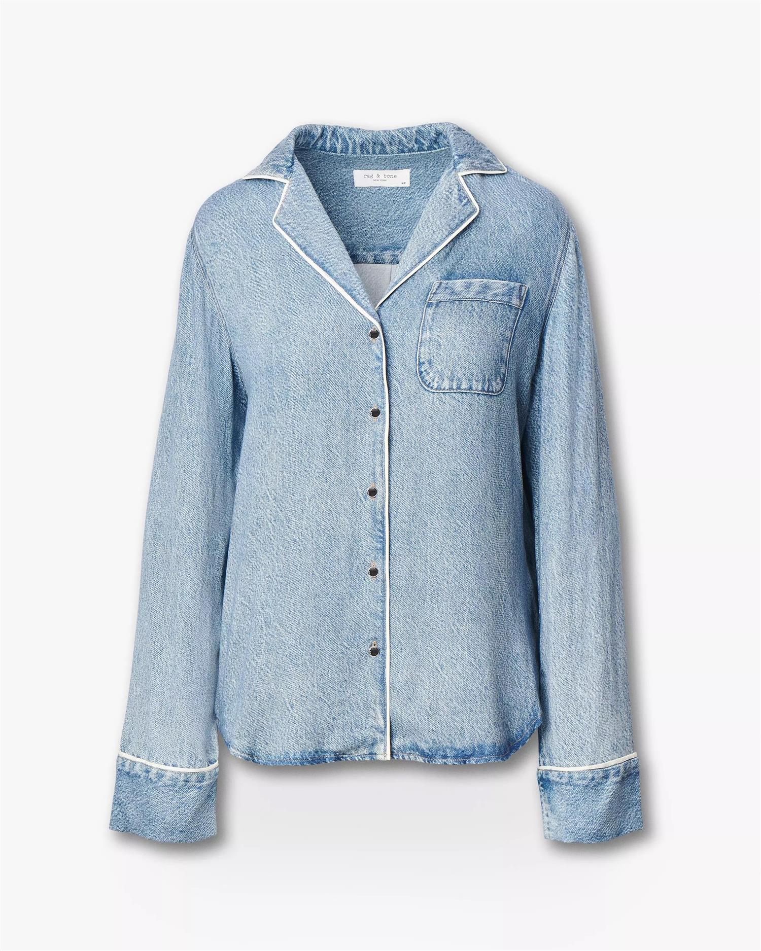 MIRAMAR SLINK LONG SLEEVE LOUNGE SHIRT  Zoe