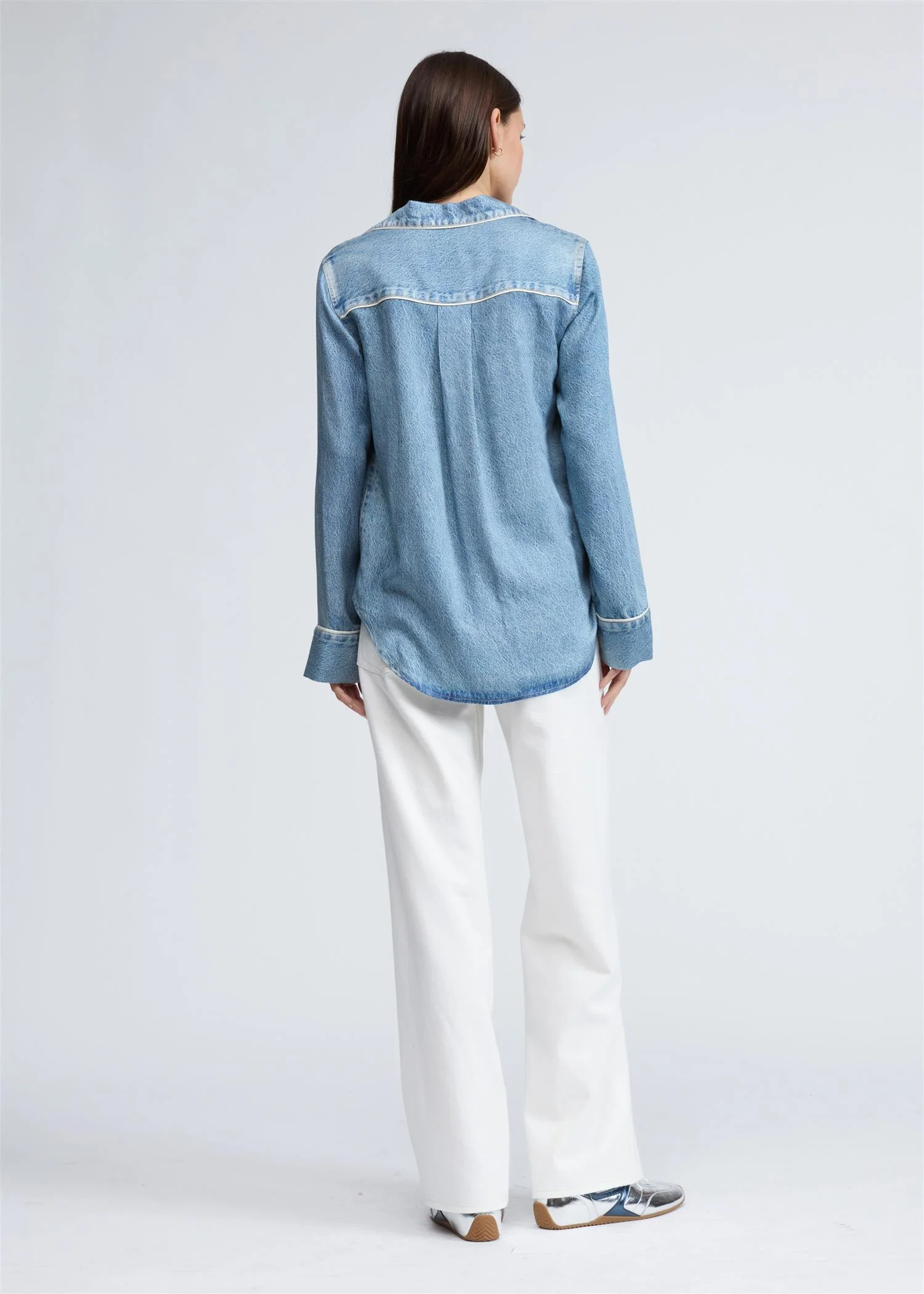 MIRAMAR SLINK LONG SLEEVE LOUNGE SHIRT  Zoe - Image 3