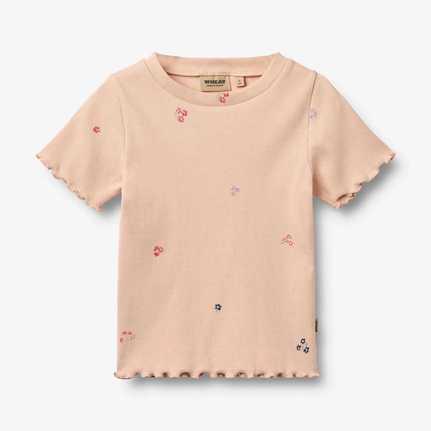 Rib T-shirt S/S Alicia  Rose Flowers
