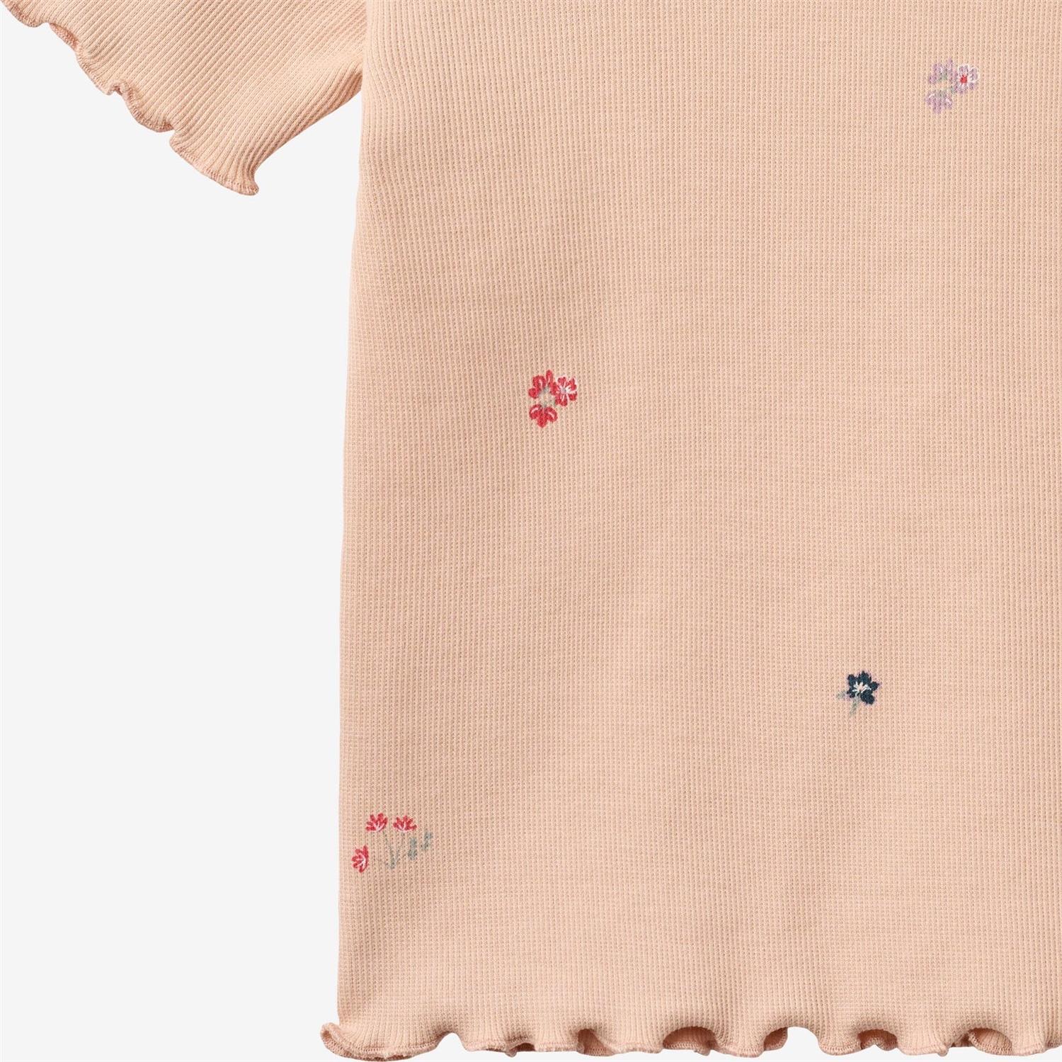 Rib T-shirt S/S Alicia  Rose Flowers - Image 3