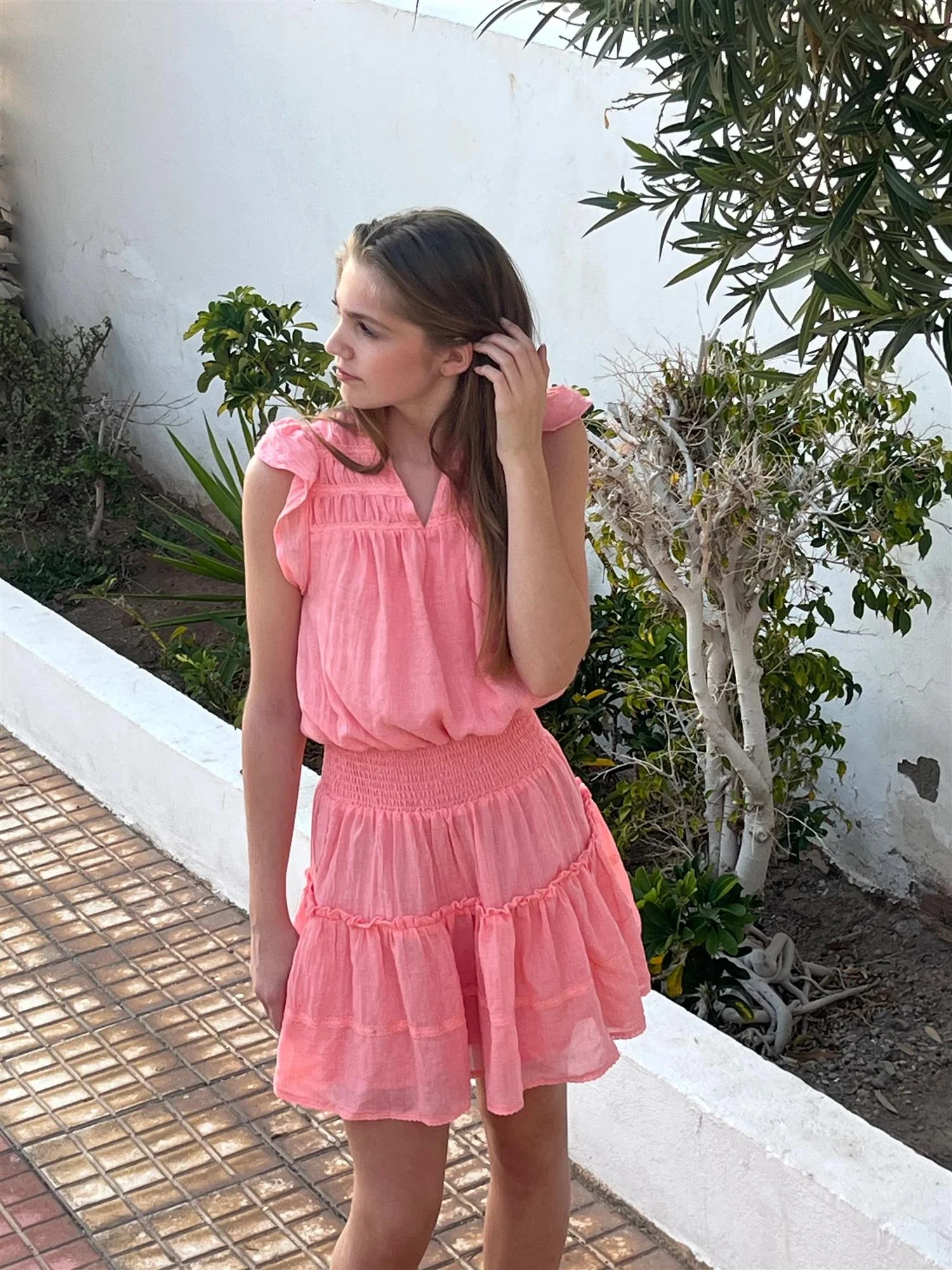 Milena dress Coral - Image 3