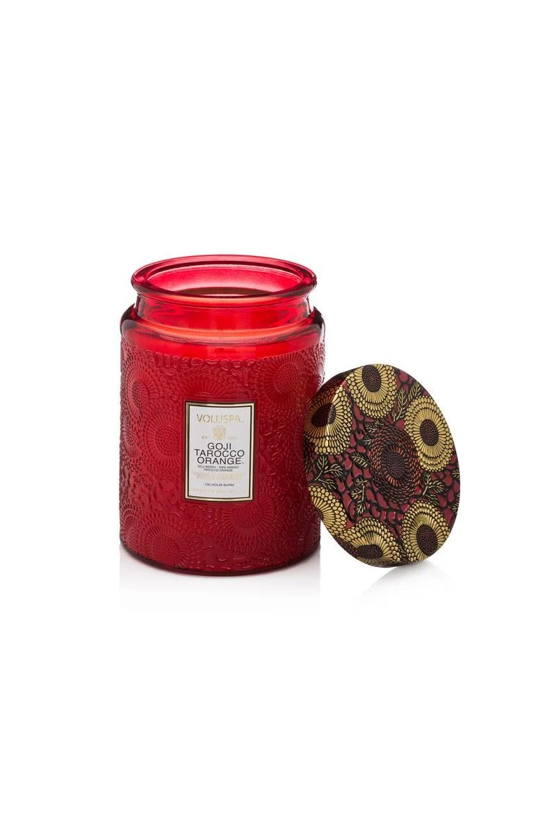 LARGE JAR CANDLE Goji Tarocco Orange