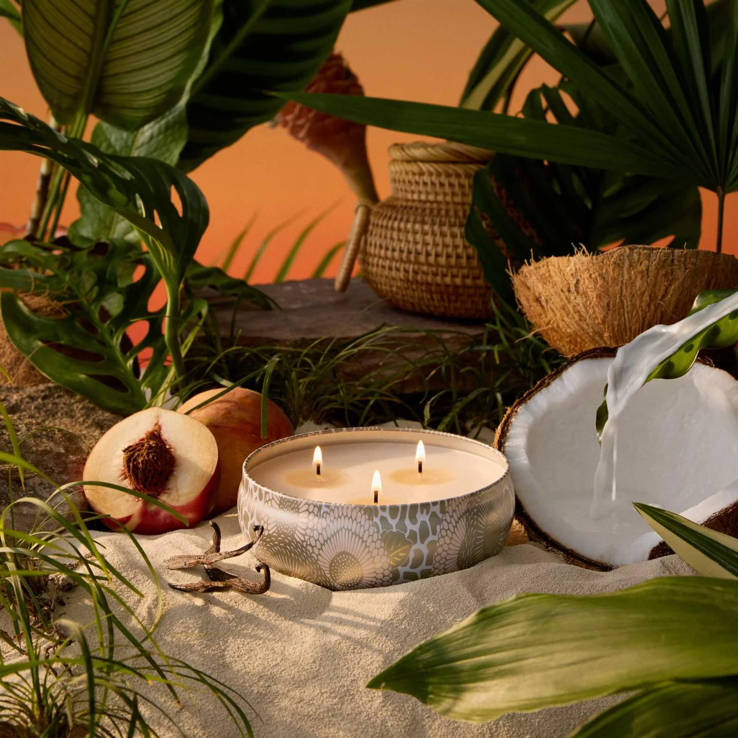 3-wick Tin Candle  Tahitian Coconut Vanilla - Image 2