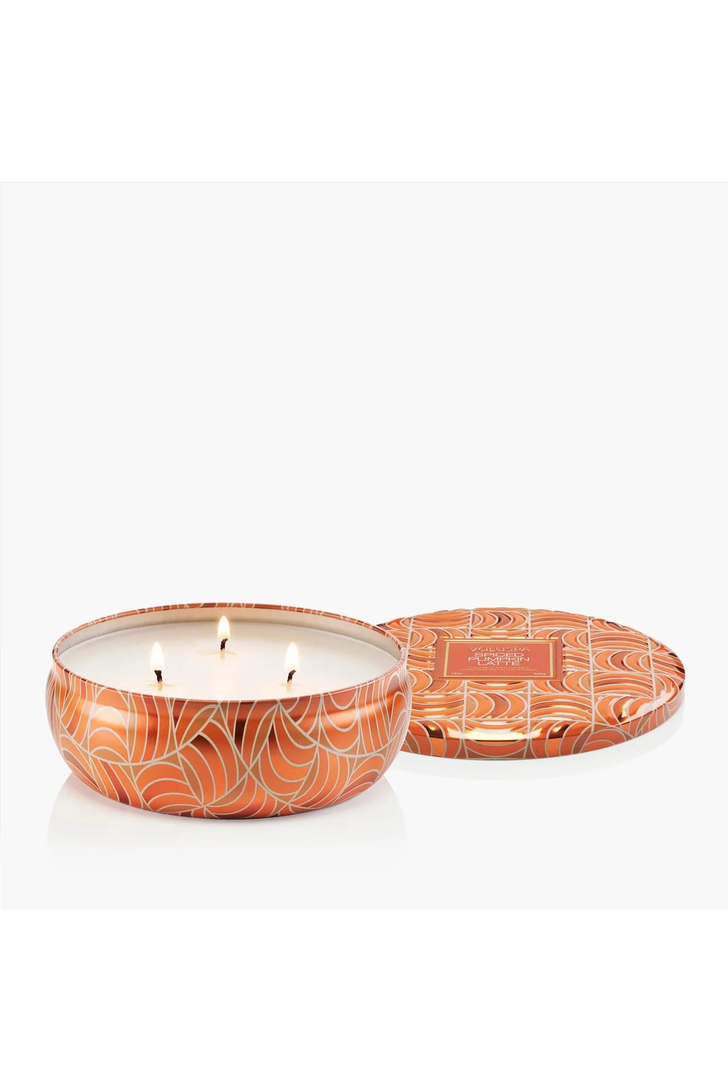 3-wick Tin Candle  Spiced Pumpkin Latte