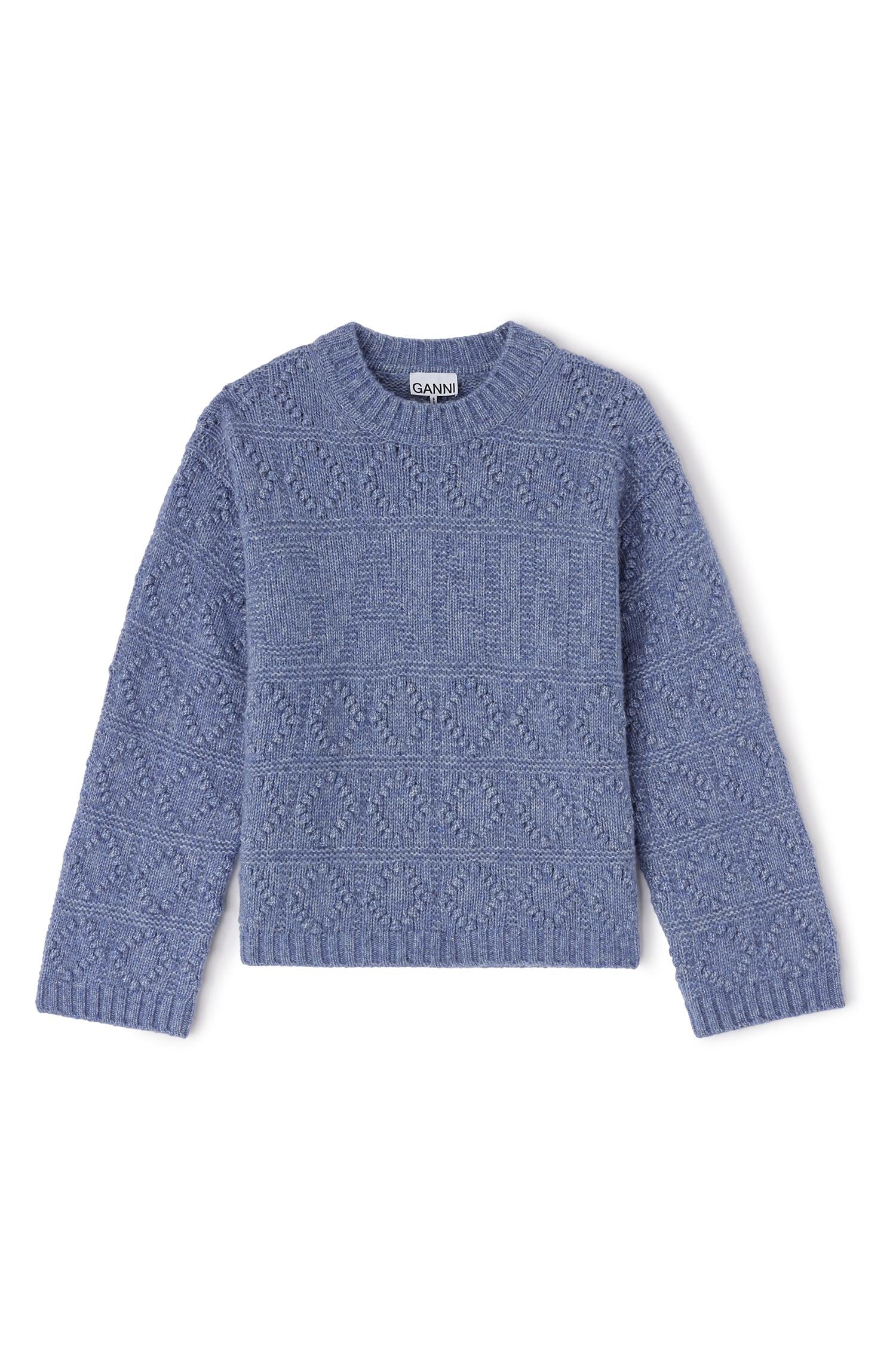 Cotton Wool Bubble Crewneck Glacier Lake